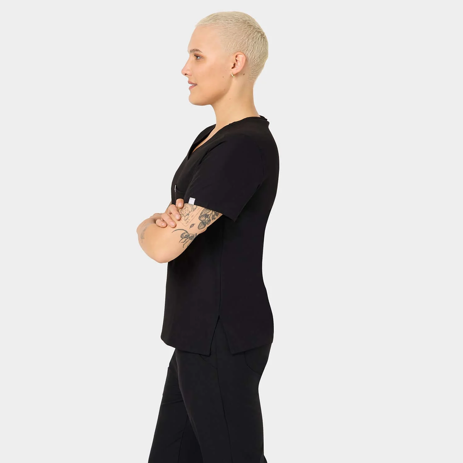 Bluza medyczna ARIA - BLACK - Image 6