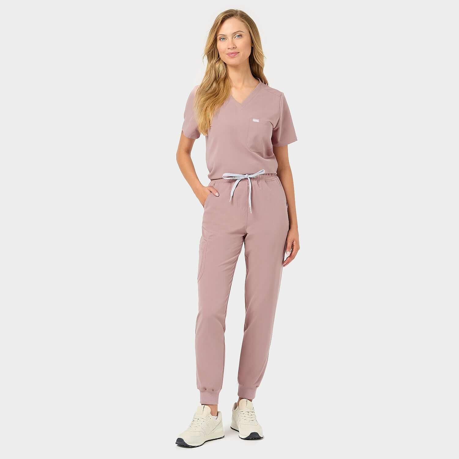 Bluza medyczna ARIA - DUSTY PINK - Image 3