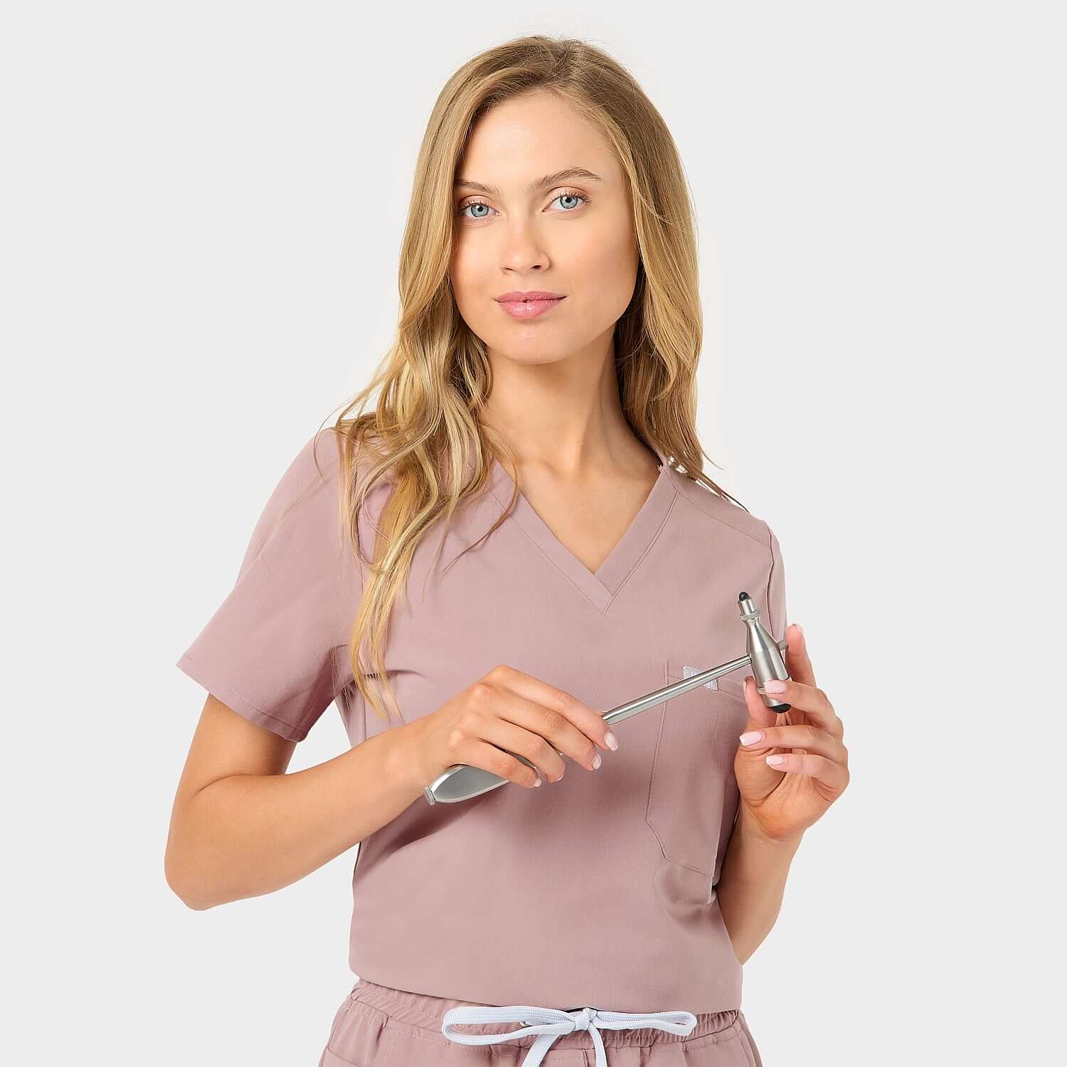 Bluza medyczna ARIA - DUSTY PINK - Image 4