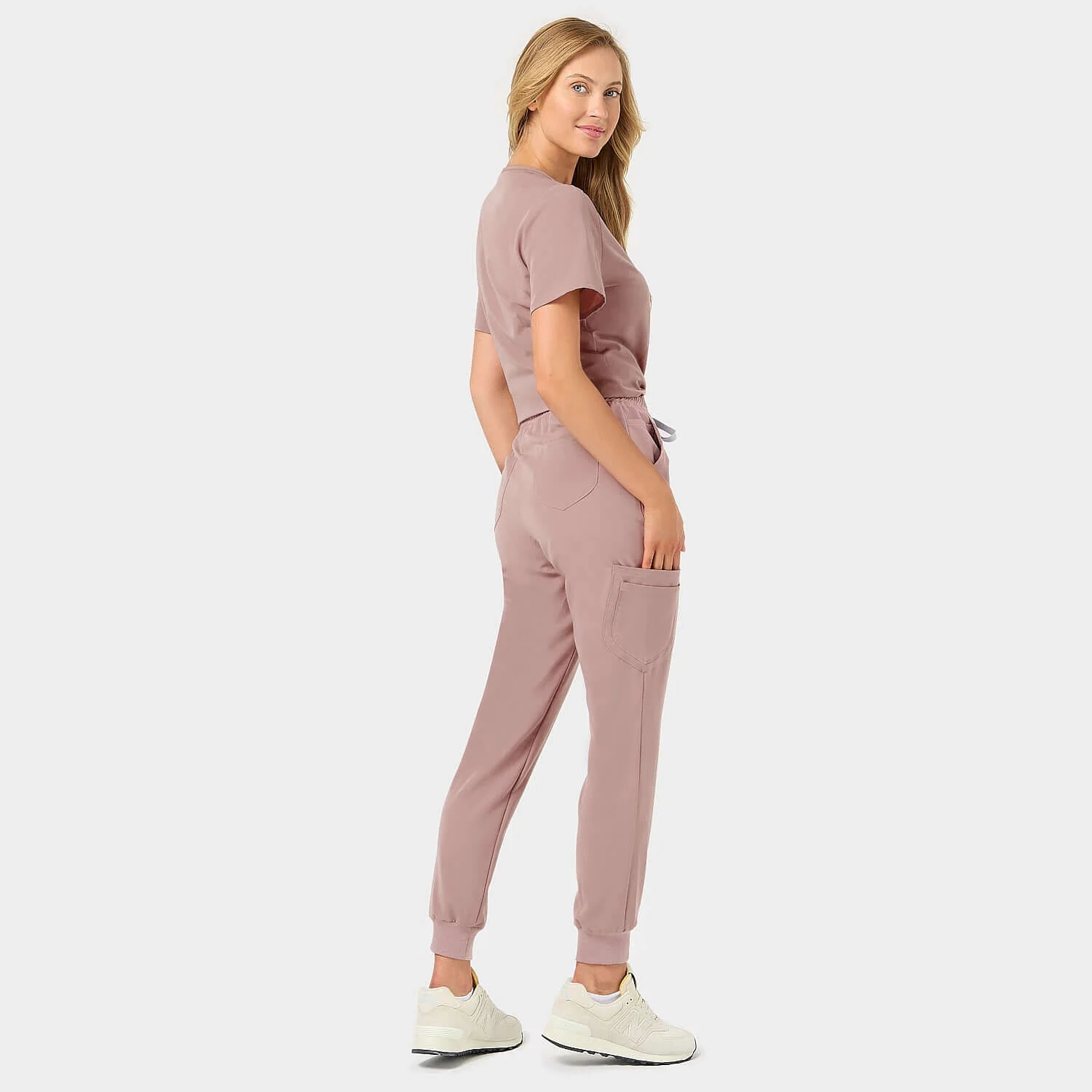 Bluza medyczna ARIA - DUSTY PINK - Image 5