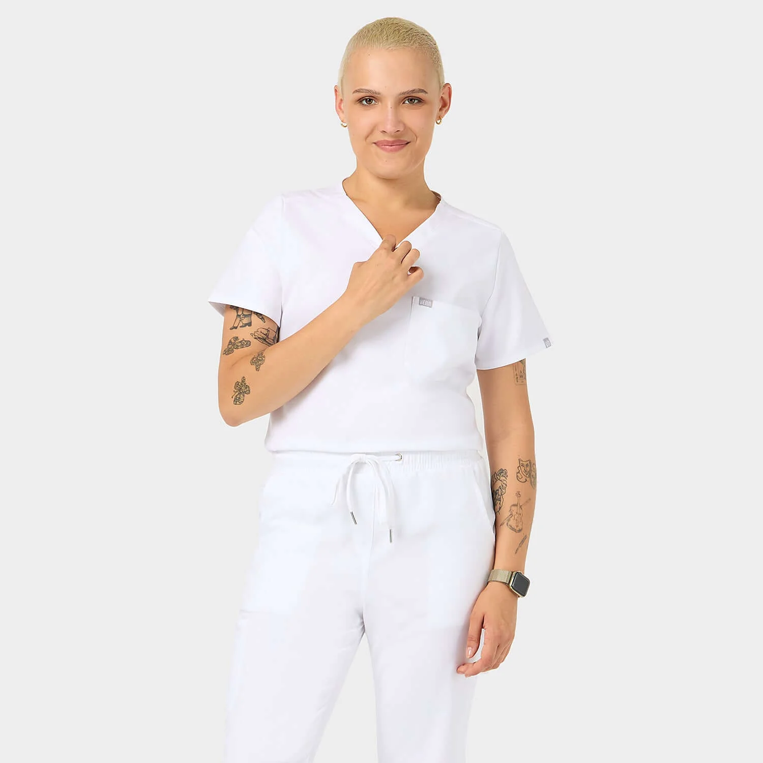 Bluza medyczna ARIA - WHITE - Image 3
