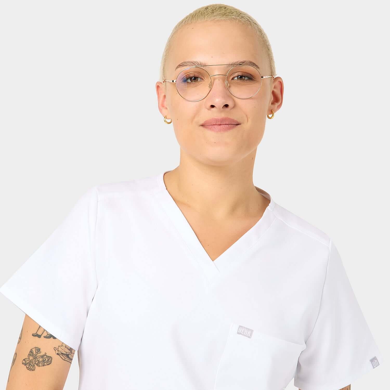 Bluza medyczna ARIA - WHITE - Image 4