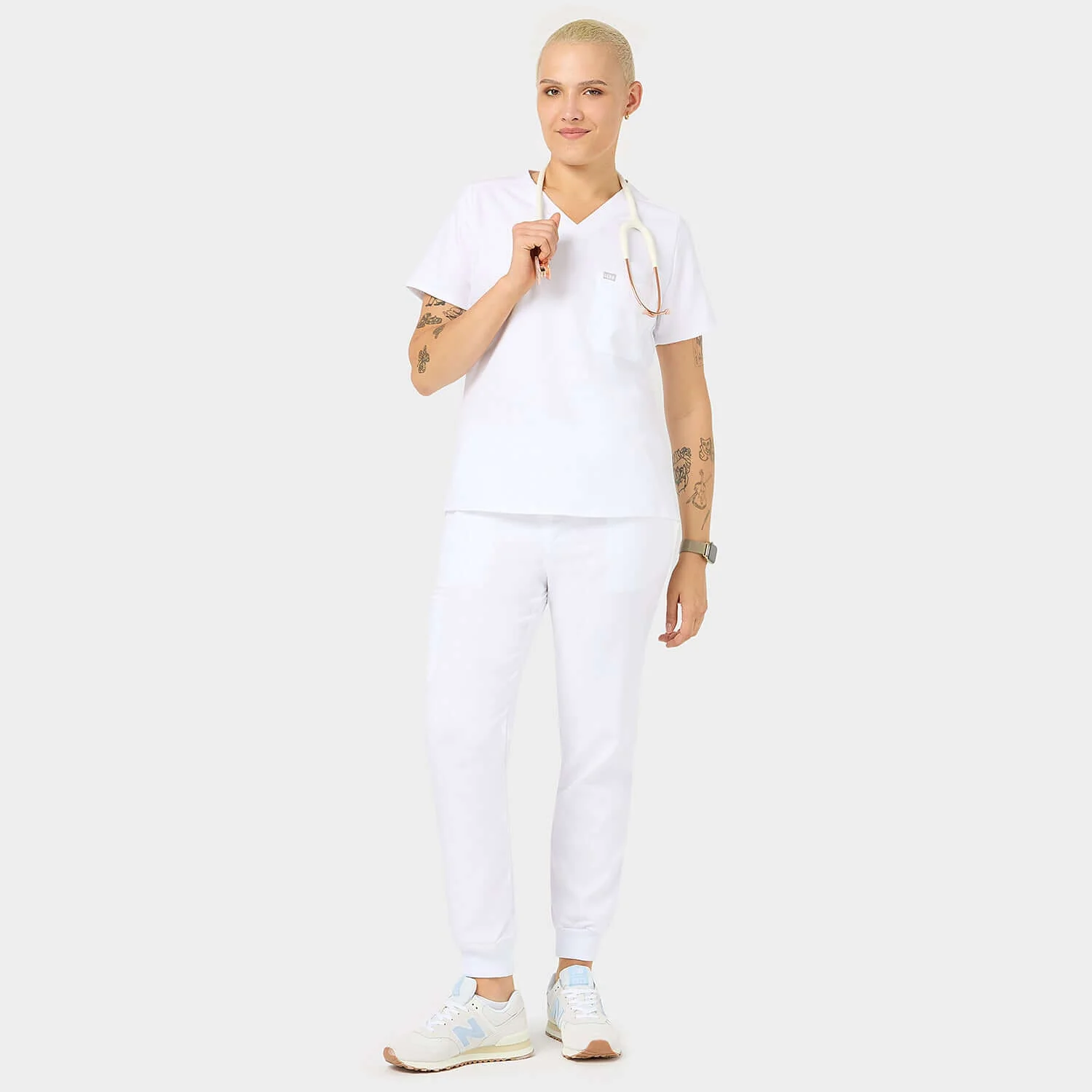 Bluza medyczna ARIA - WHITE - Image 5