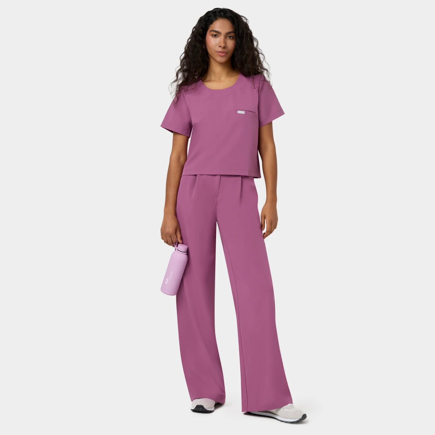 Bluza medyczna damska GAJA - BERRY CRUSH - Image 2