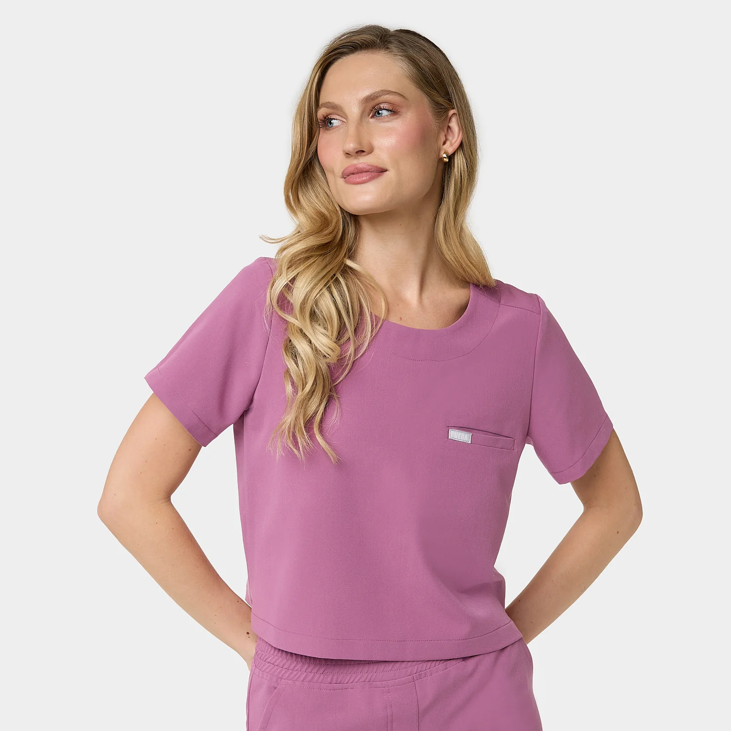 Bluza medyczna damska GAJA - BERRY CRUSH - Image 4