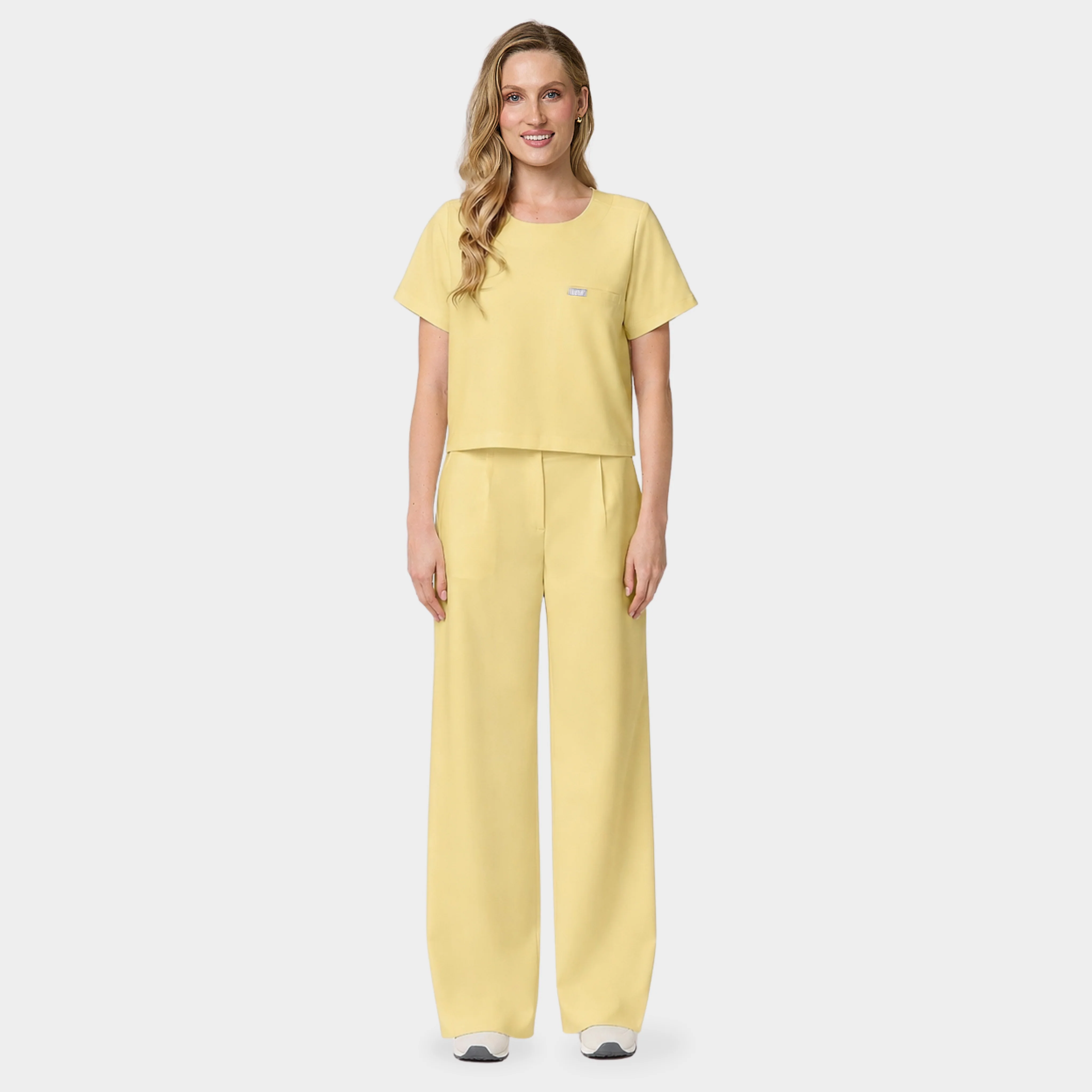Bluza medyczna damska GAJA - BUTTER YELLOW