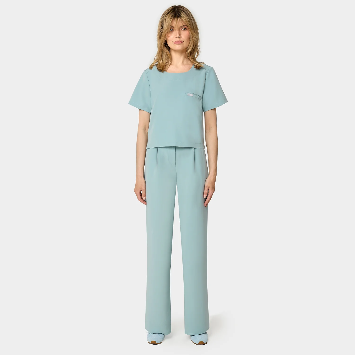 Bluza medyczna damska GAJA - CLOUDY BLUE