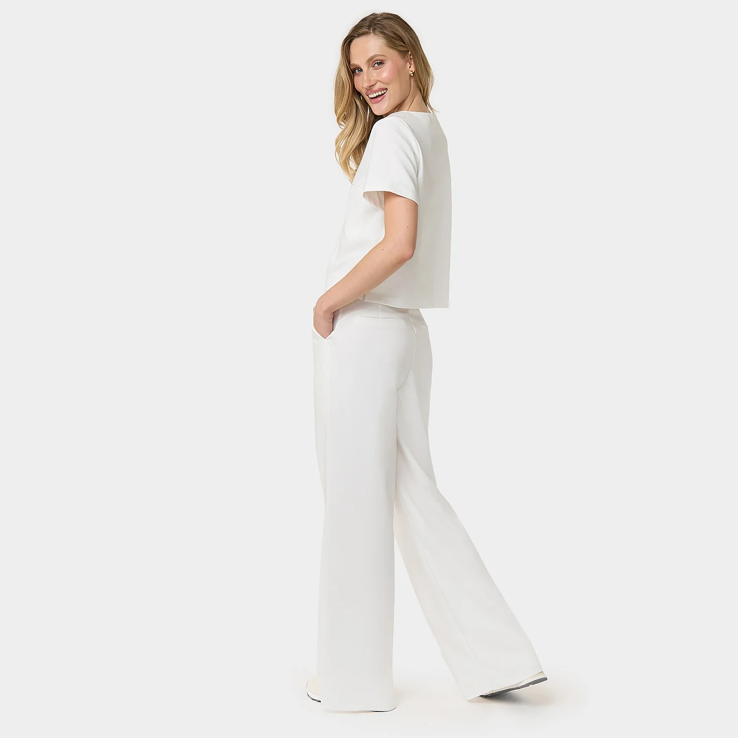 Bluza medyczna damska GAJA - CREAM - Image 4