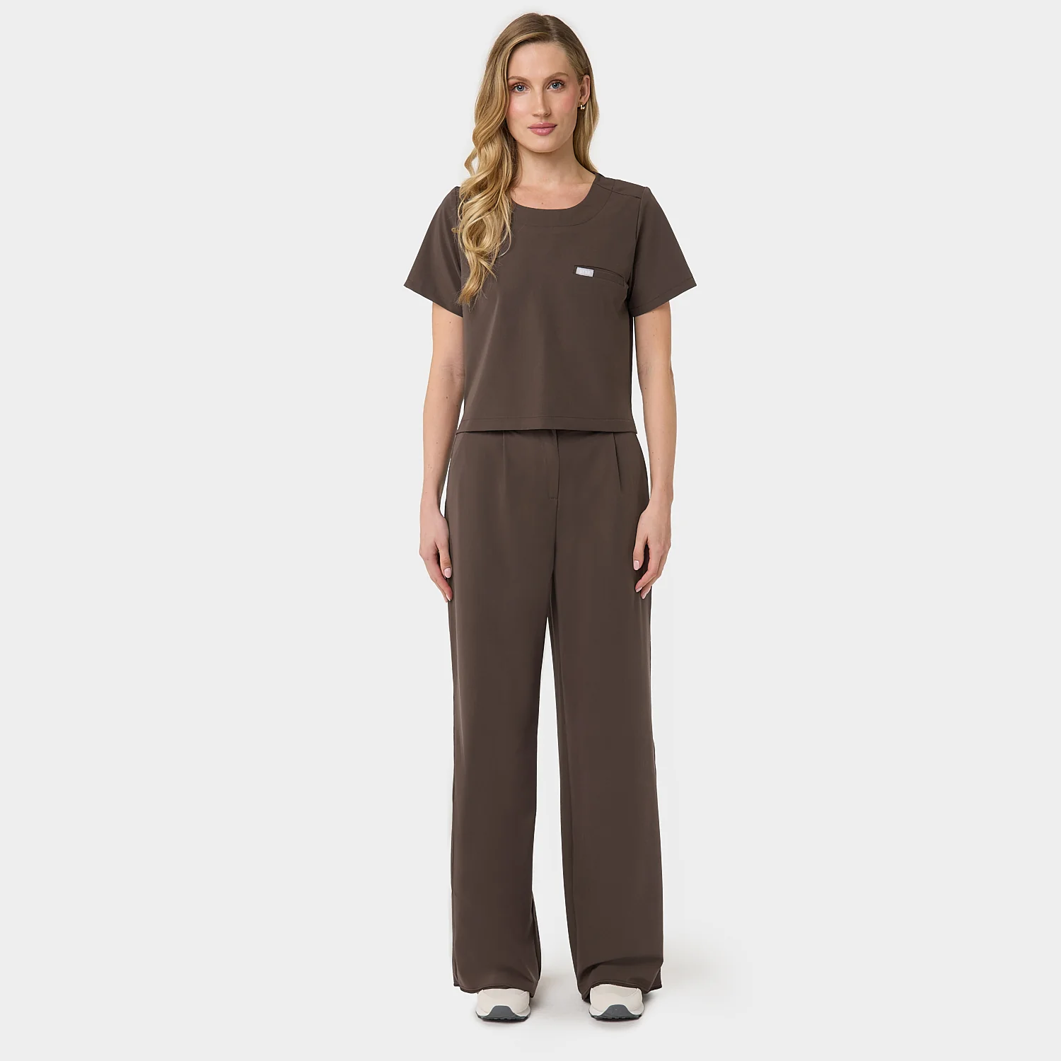Bluza medyczna damska GAJA - MILK CHOCOLATE