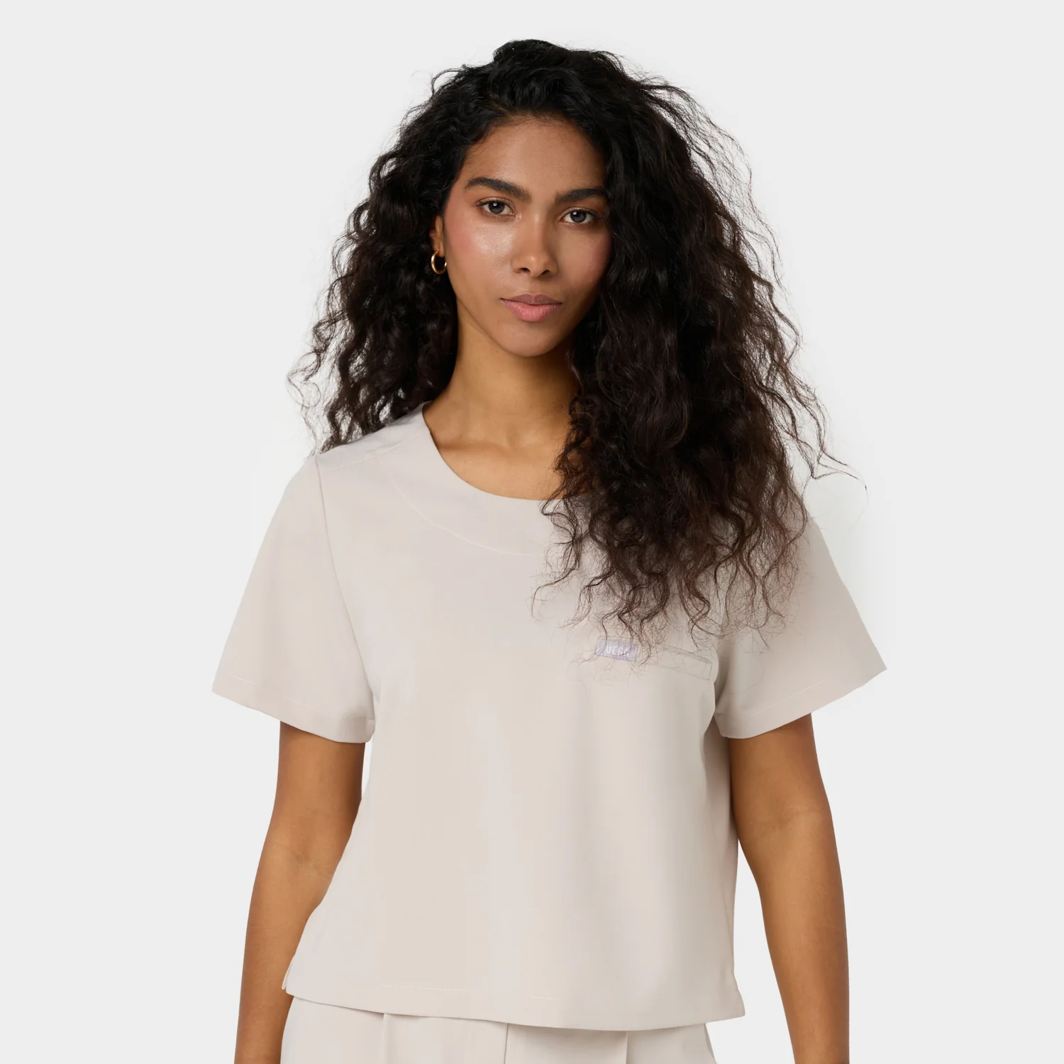 Bluza medyczna damska GAJA - NUDE - Image 3
