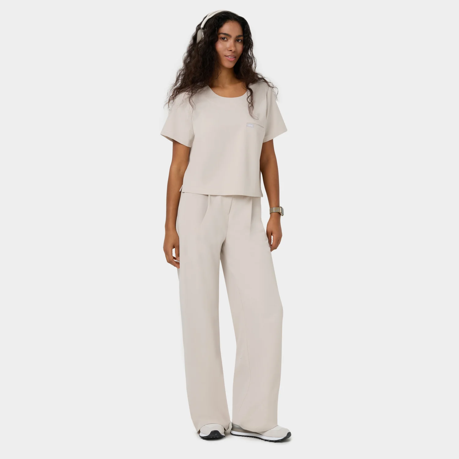Bluza medyczna damska GAJA - NUDE - Image 4