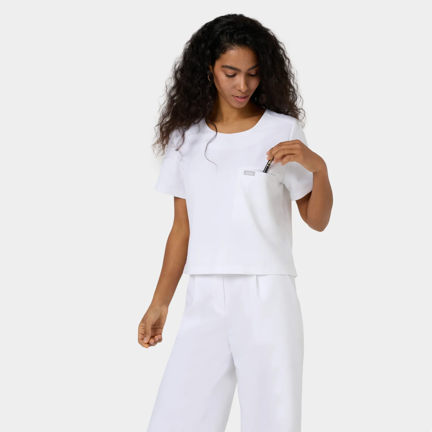 Bluza medyczna damska GAJA - WHITE - Image 5