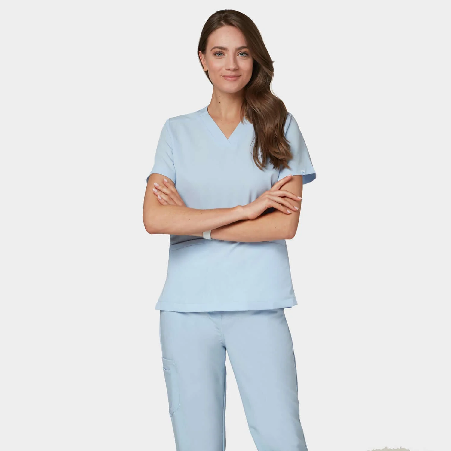 Bluza medyczna EMILY scrubs - BABY BLUE - Image 3
