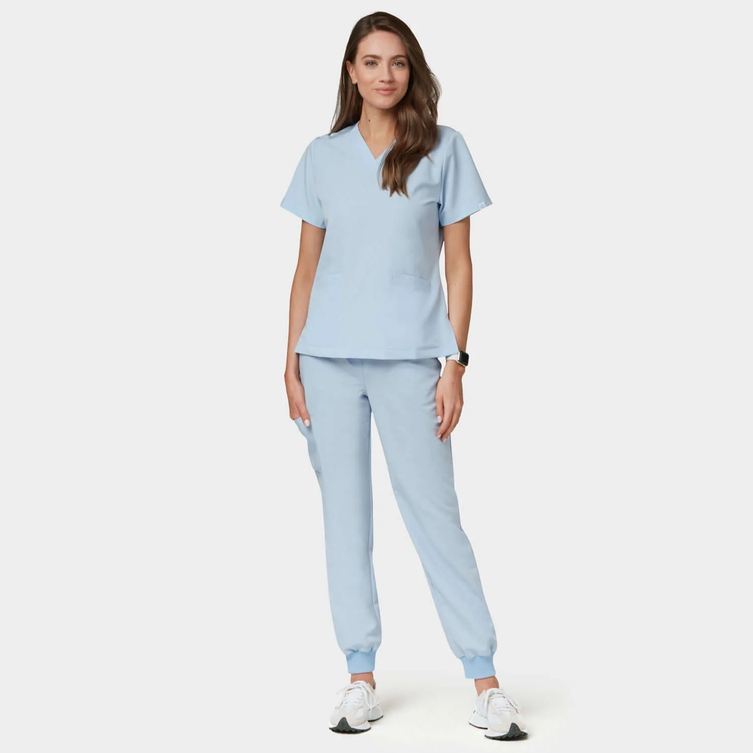 Bluza medyczna EMILY scrubs - BABY BLUE - Image 4