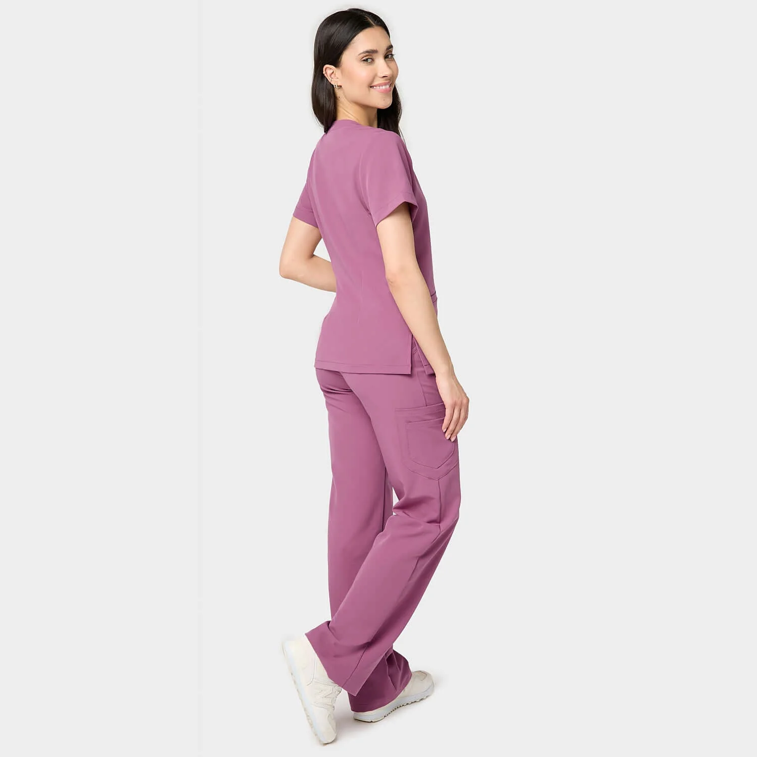 Bluza medyczna EMILY scrubs - BERRY CRUSH - Image 3