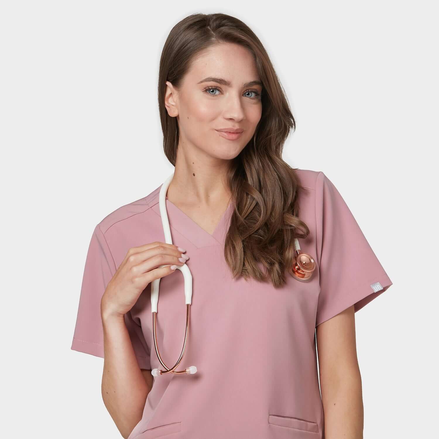 Bluza medyczna EMILY scrubs - BLOSSOM PINK - Image 4