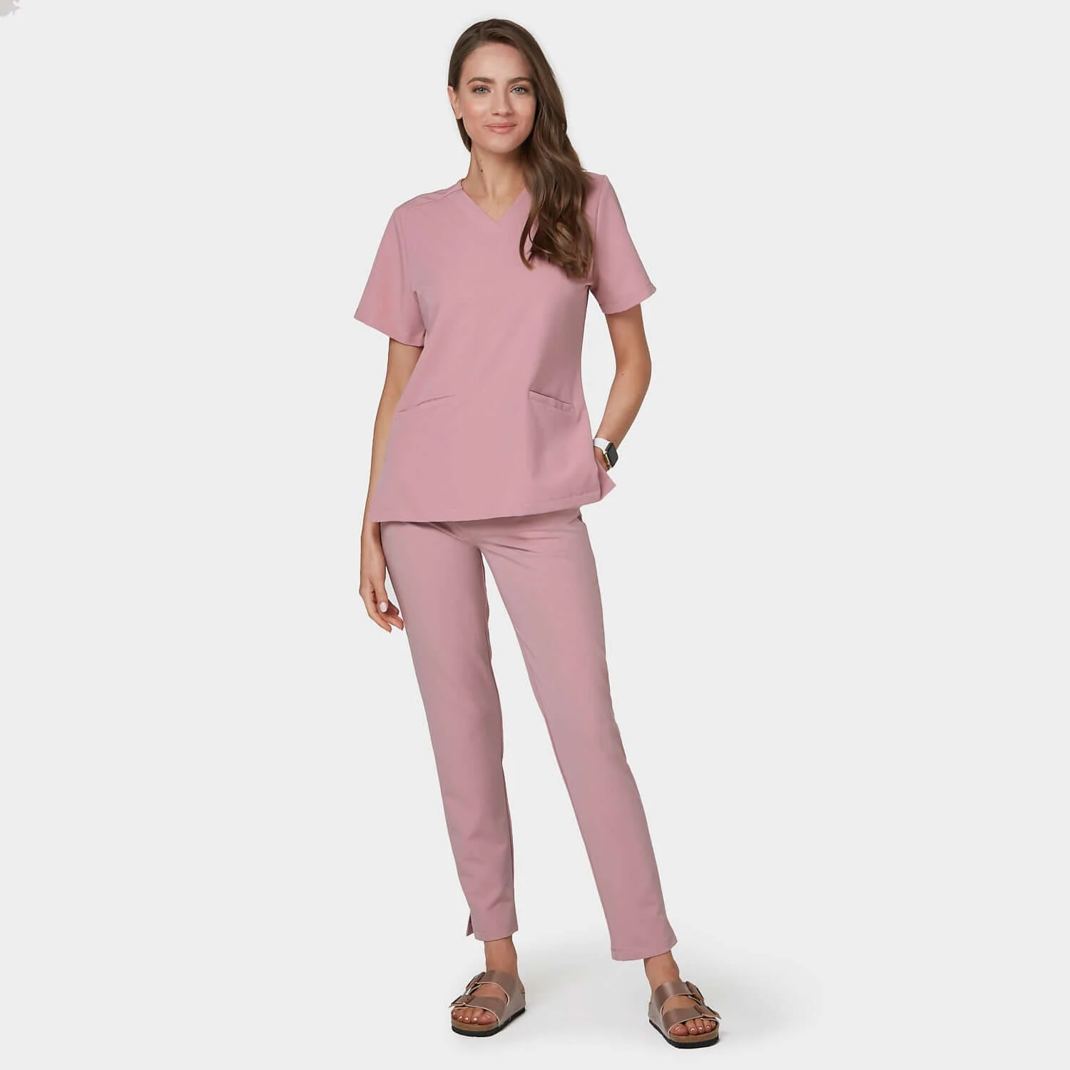 Bluza medyczna EMILY scrubs - BLOSSOM PINK - Image 5
