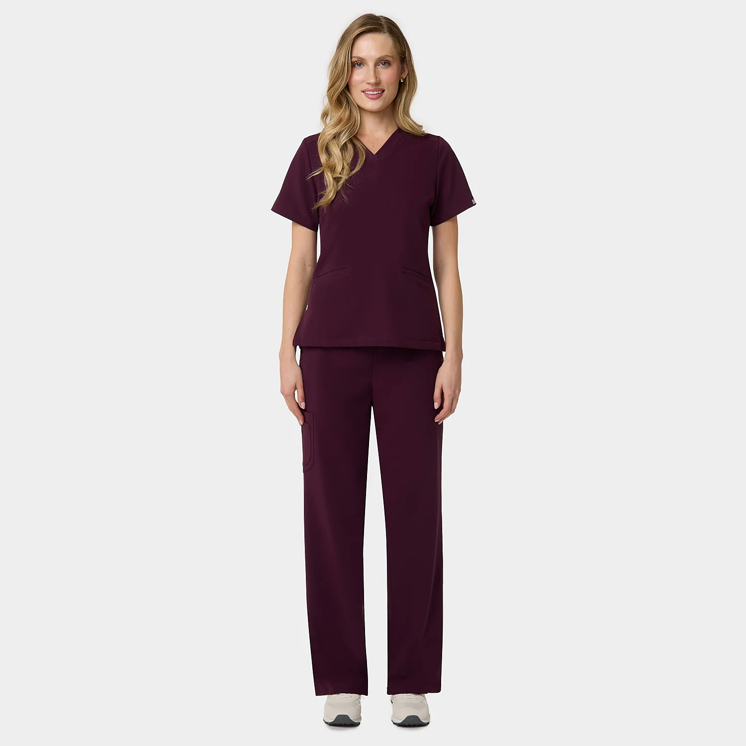 Bluza medyczna EMILY scrubs -BURGUNDY - Image 2