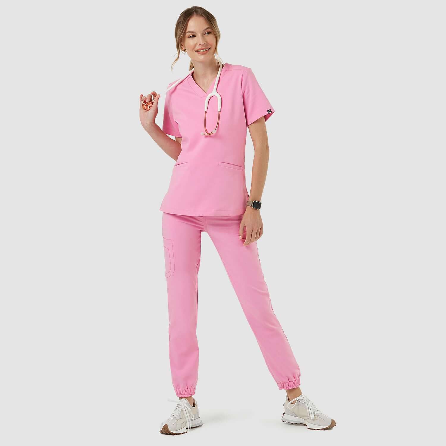 Bluza medyczna EMILY scrubs - CANDY PINK - Image 7