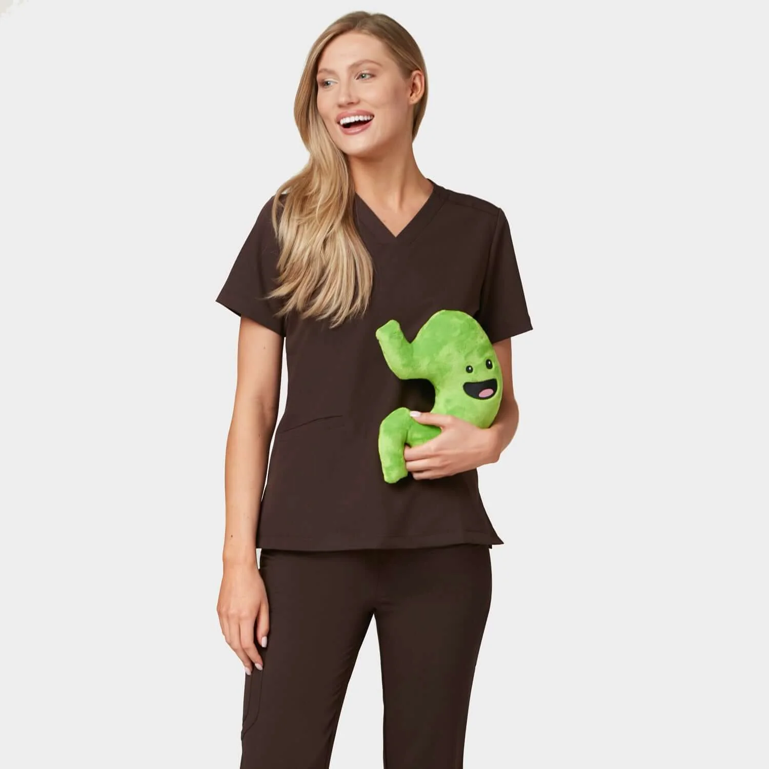 Bluza medyczna EMILY scrubs - DARK CHOCOLATE - Image 3