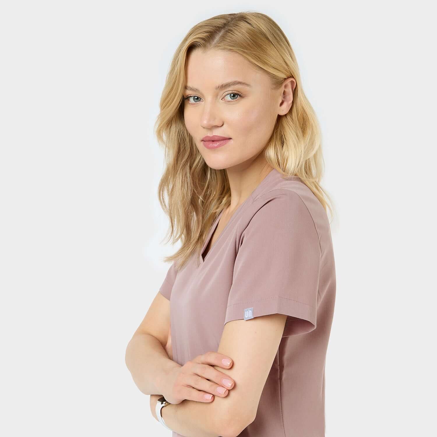 Bluza medyczna EMILY scrubs - DUSTY PINK - Image 3