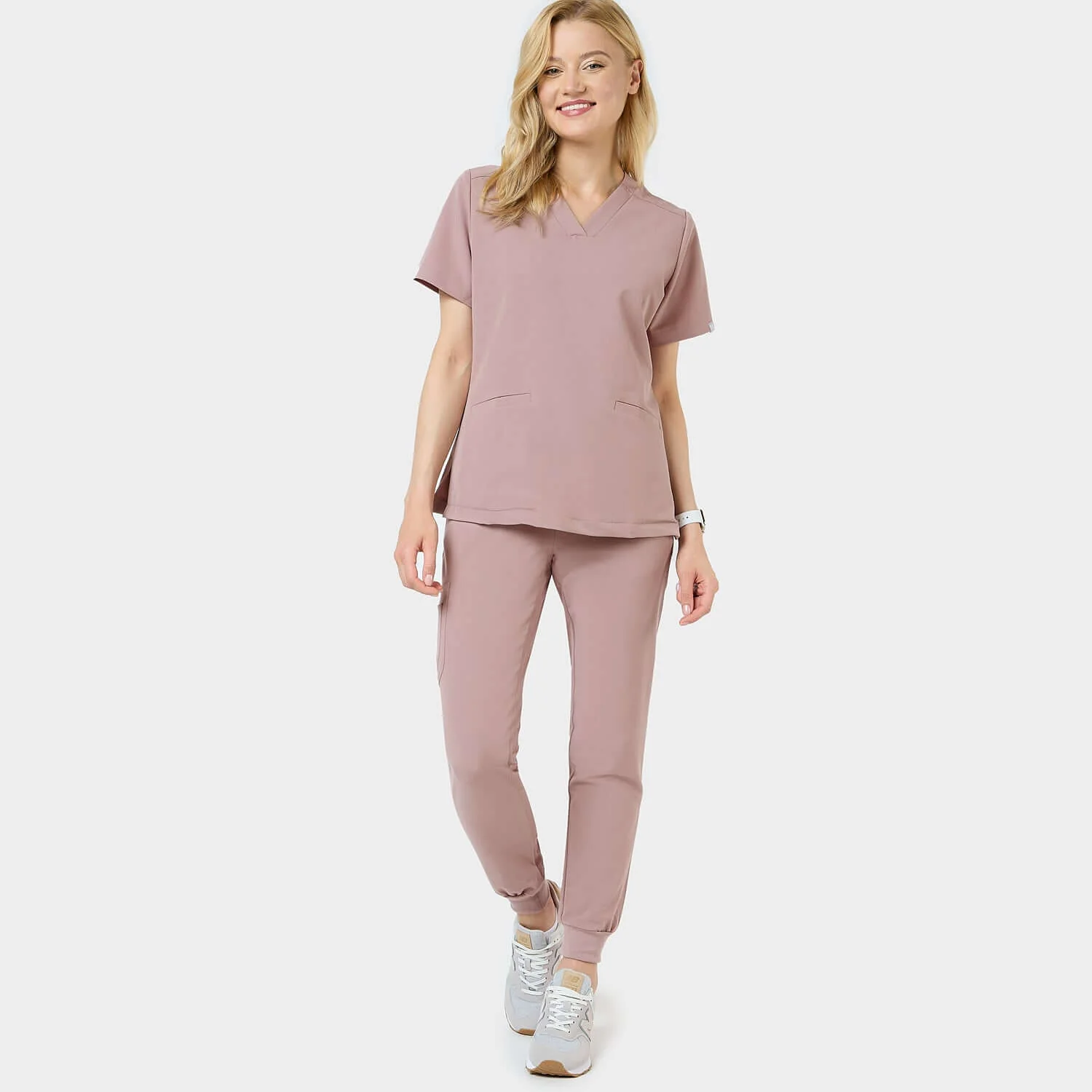 Bluza medyczna EMILY scrubs - DUSTY PINK - Image 4