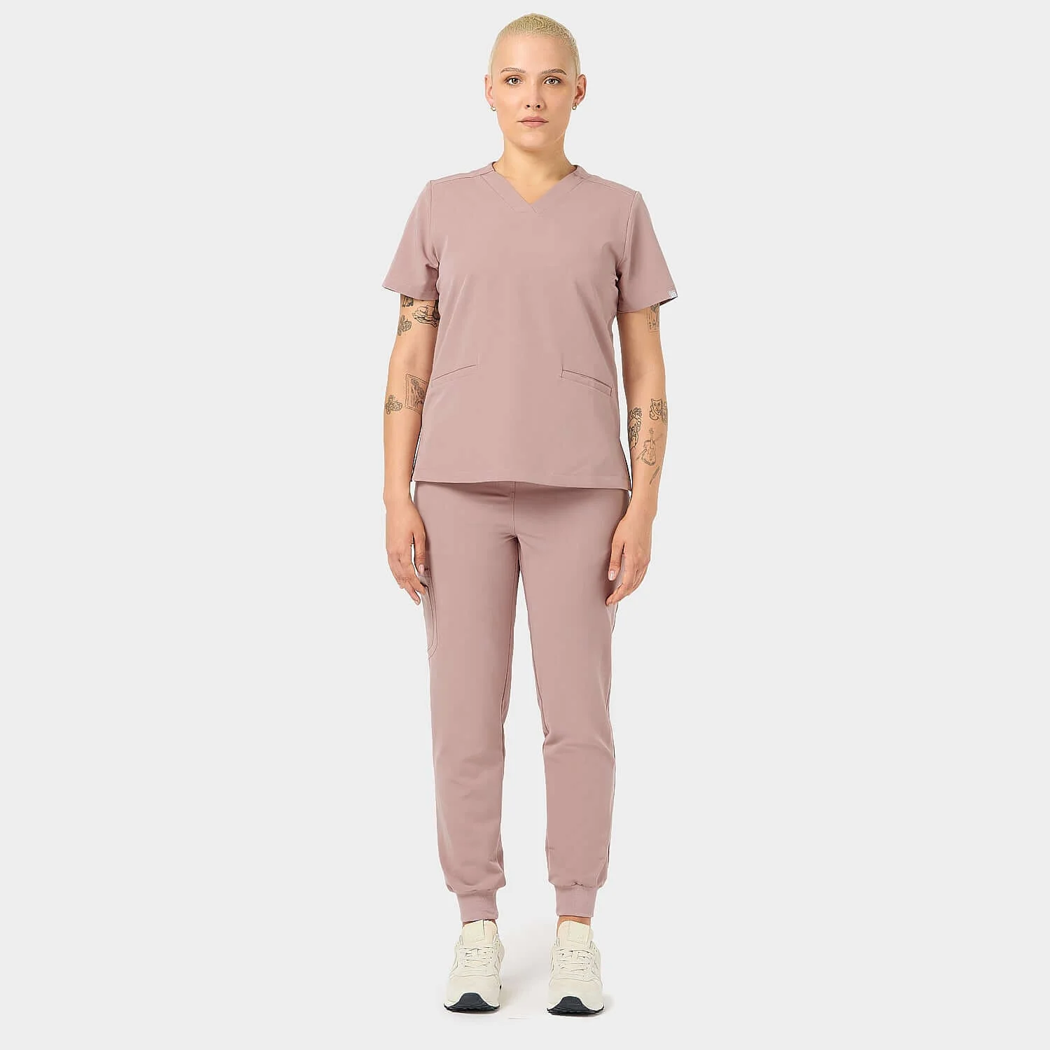 Bluza medyczna EMILY scrubs - DUSTY PINK - Image 7