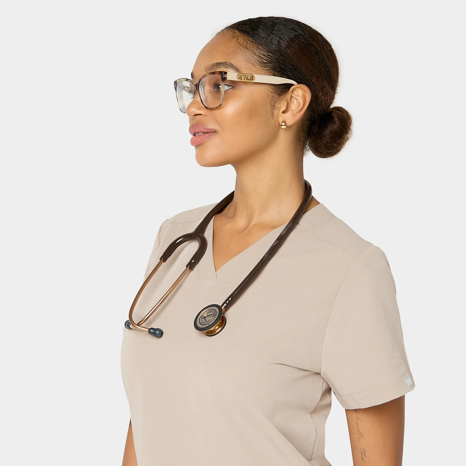 Bluza medyczna EMILY scrubs - LATTE - Image 2