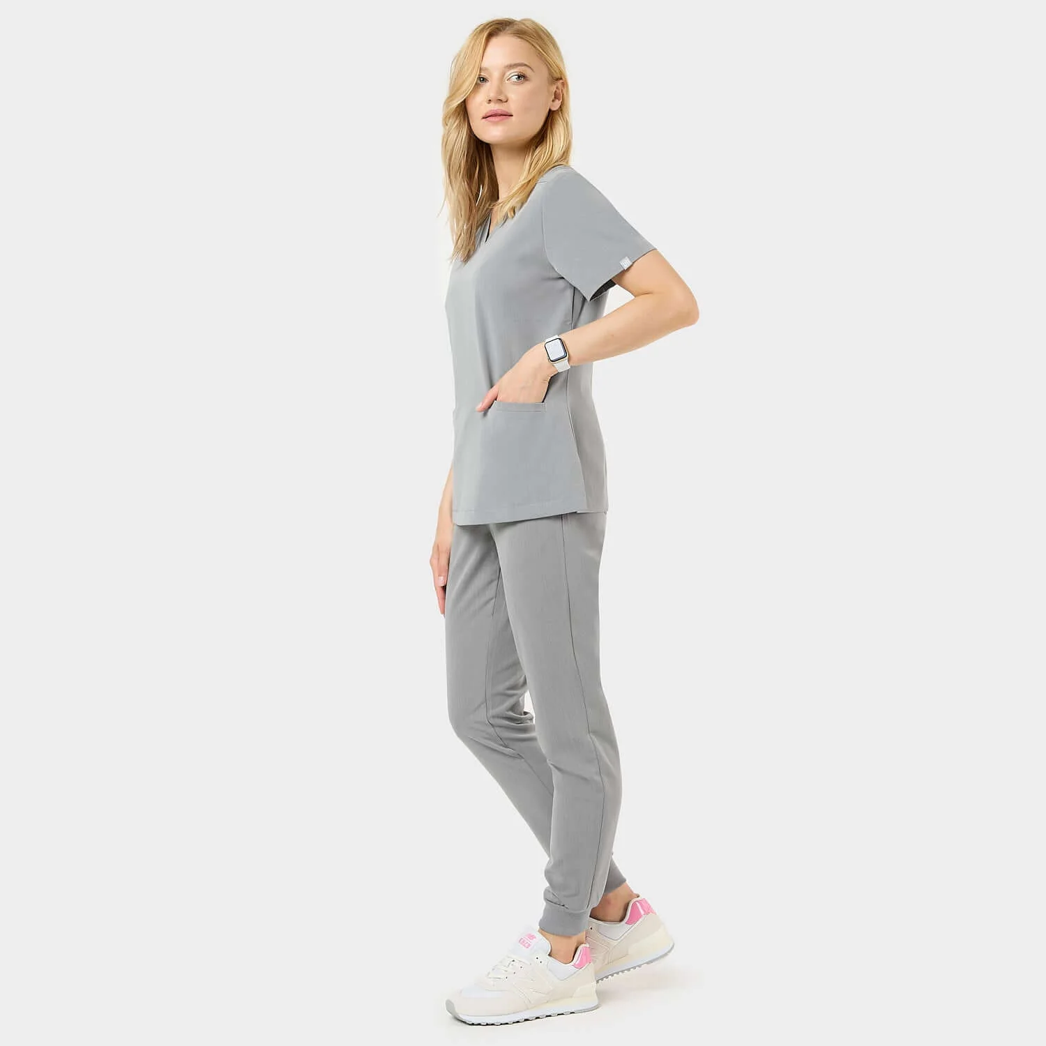 Bluza medyczna EMILY scrubs - MISTY GREY