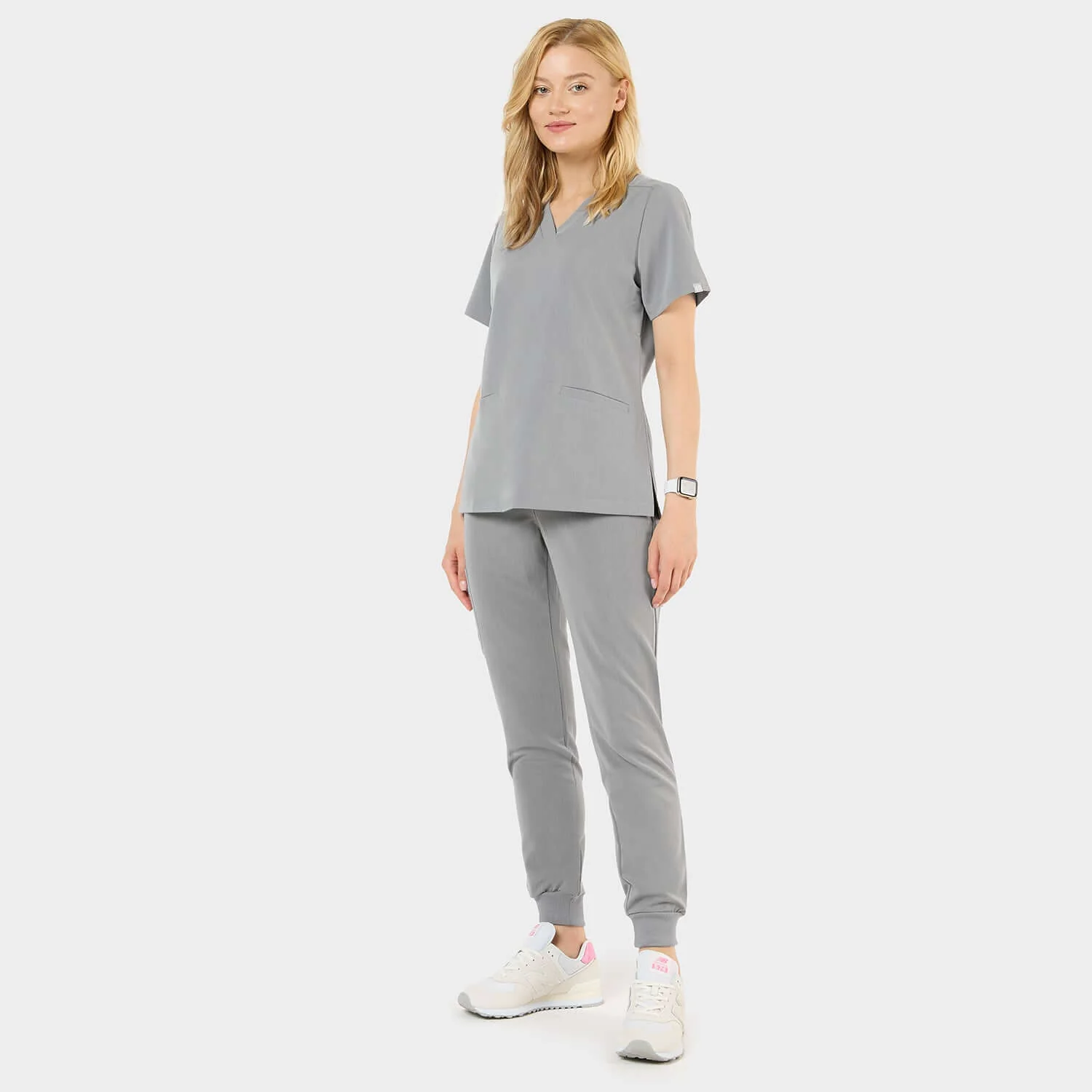 Bluza medyczna EMILY scrubs - MISTY GREY - Image 4