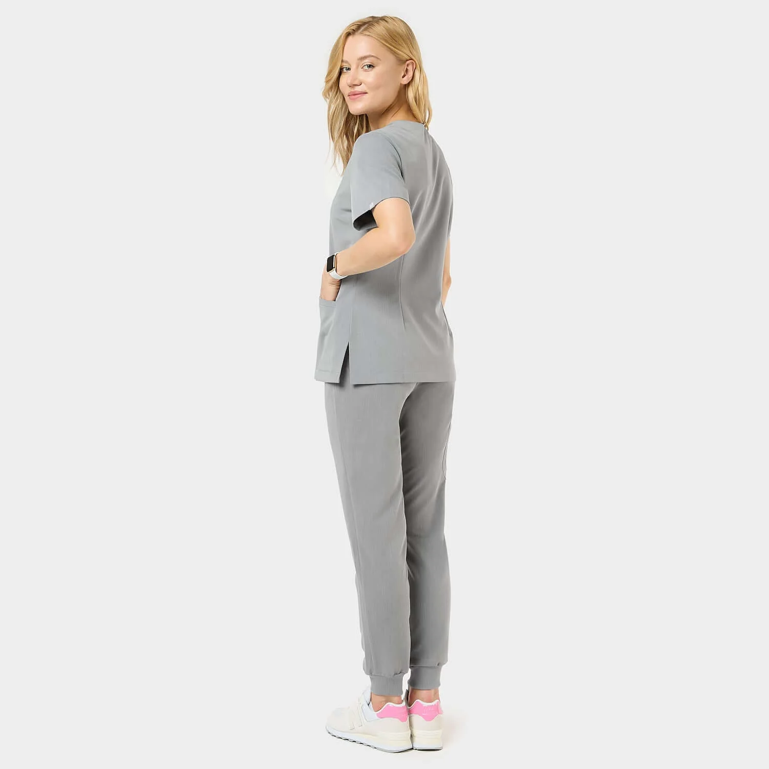 Bluza medyczna EMILY scrubs - MISTY GREY - Image 5