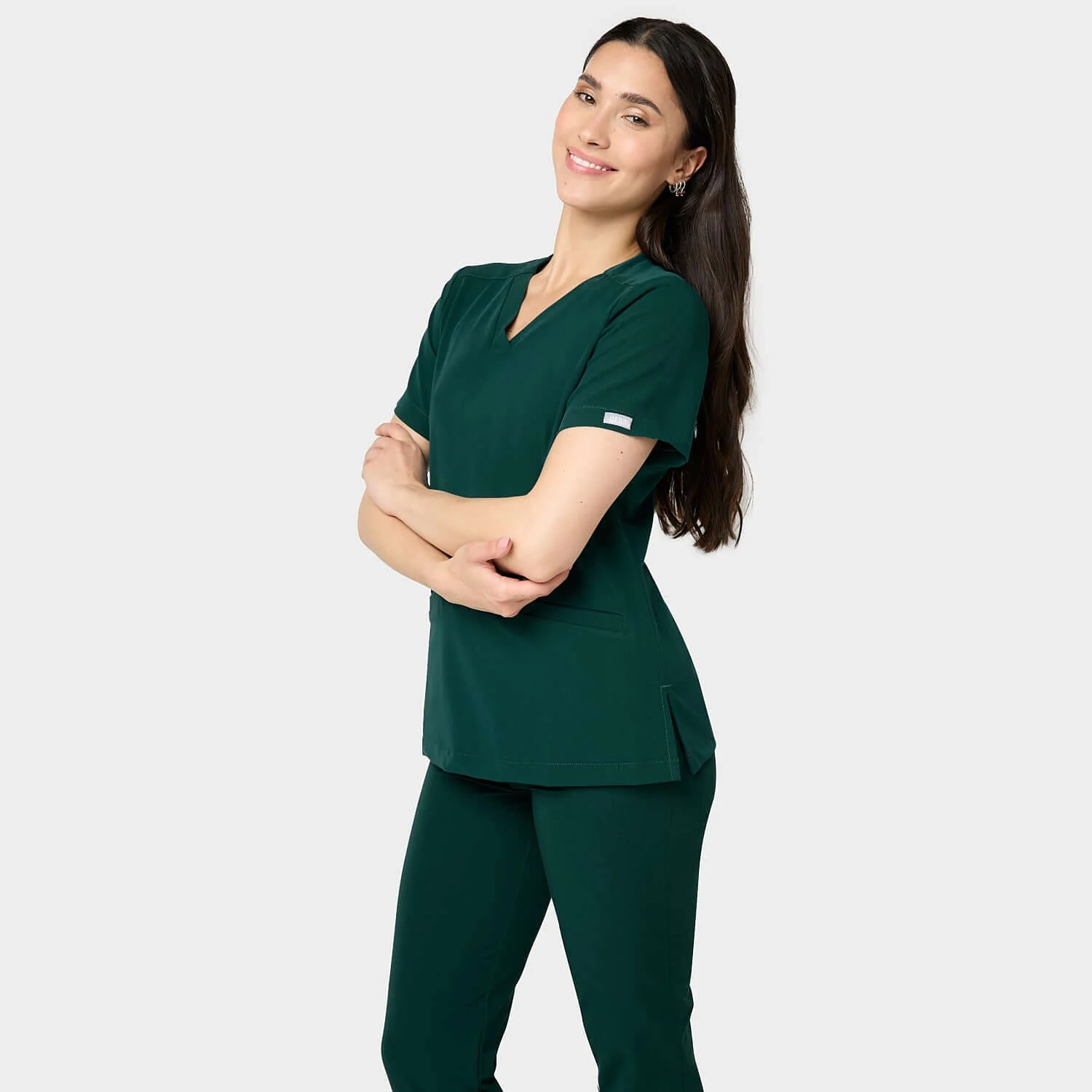 Bluza medyczna EMILY scrubs -MOSS GREEN - Image 3