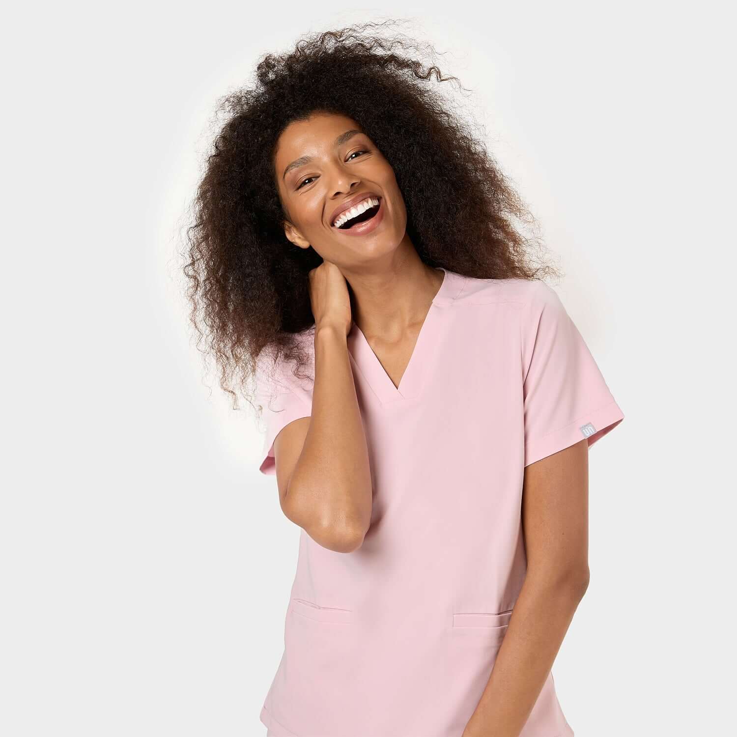 Bluza medyczna EMILY scrubs - PASTEL PINK - Image 2