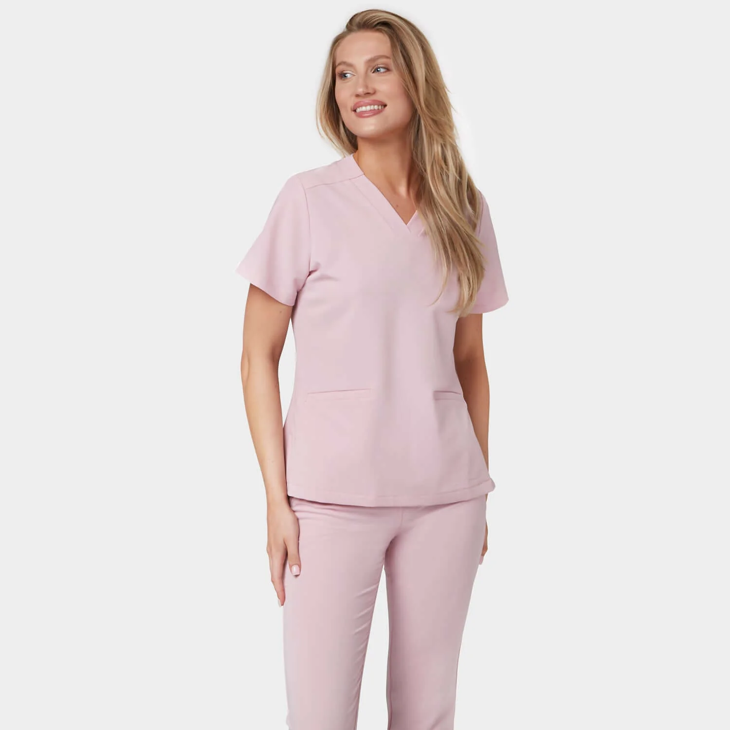Bluza medyczna EMILY scrubs - PASTEL PINK - Image 3