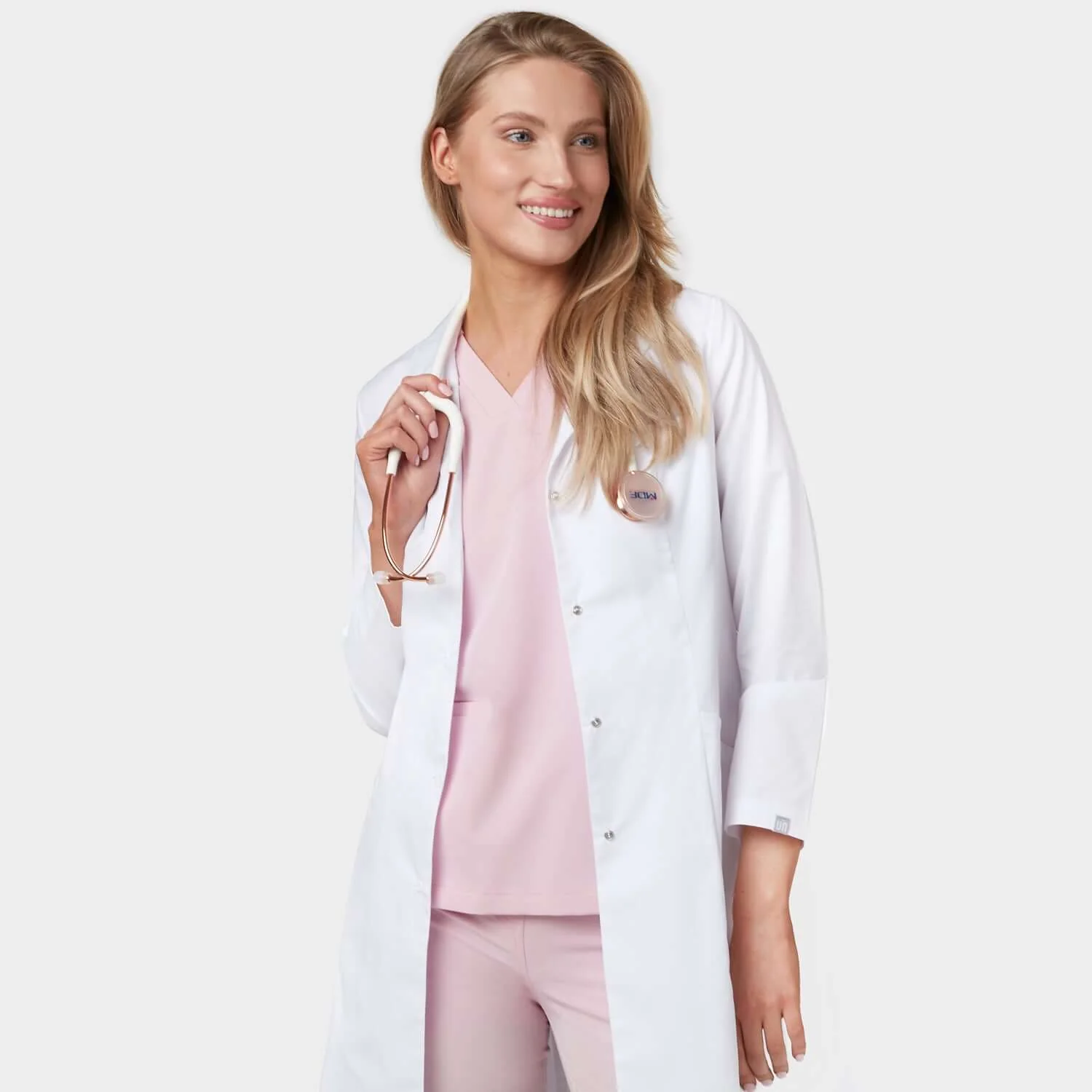 Bluza medyczna EMILY scrubs - PASTEL PINK - Image 6