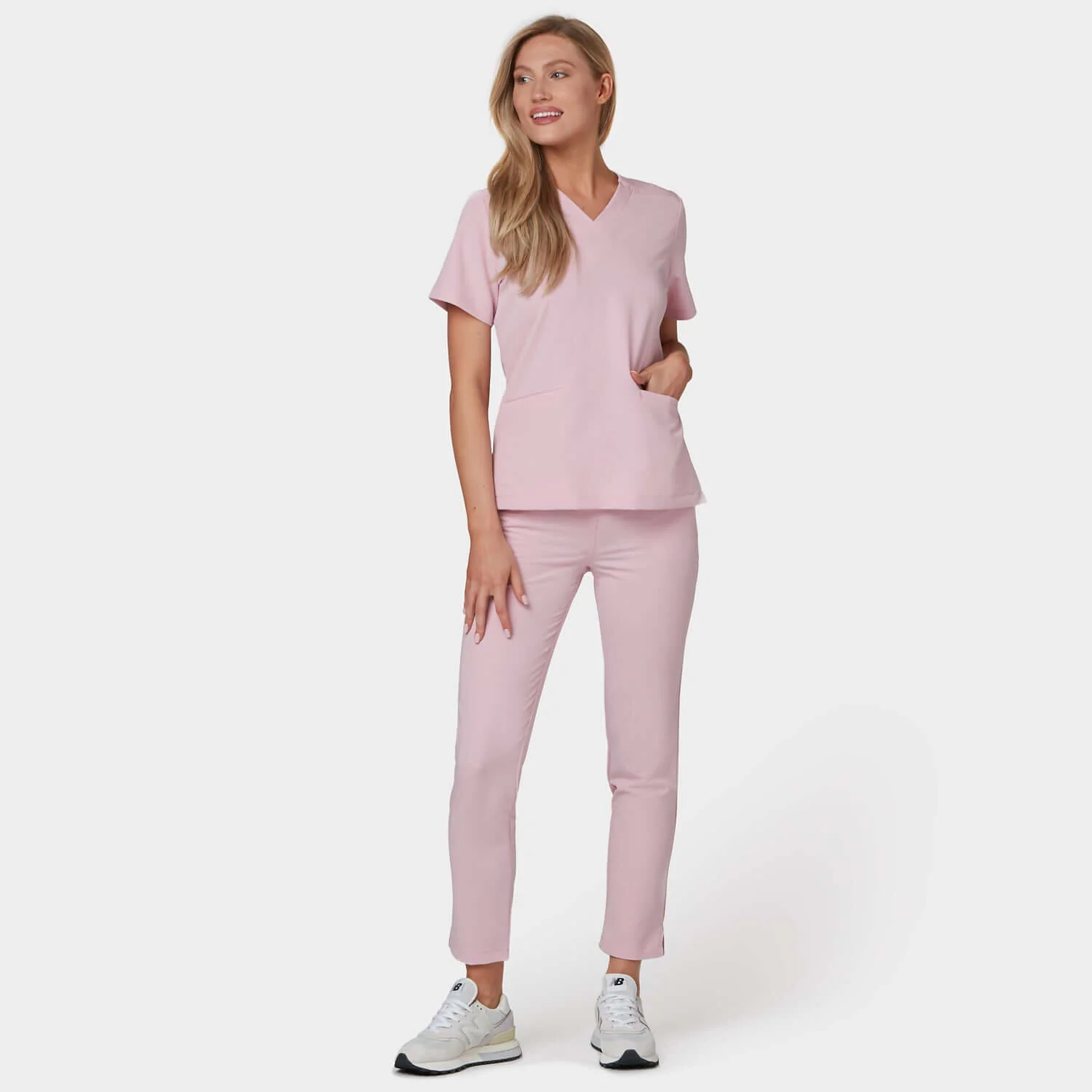 Bluza medyczna EMILY scrubs - PASTEL PINK - Image 7
