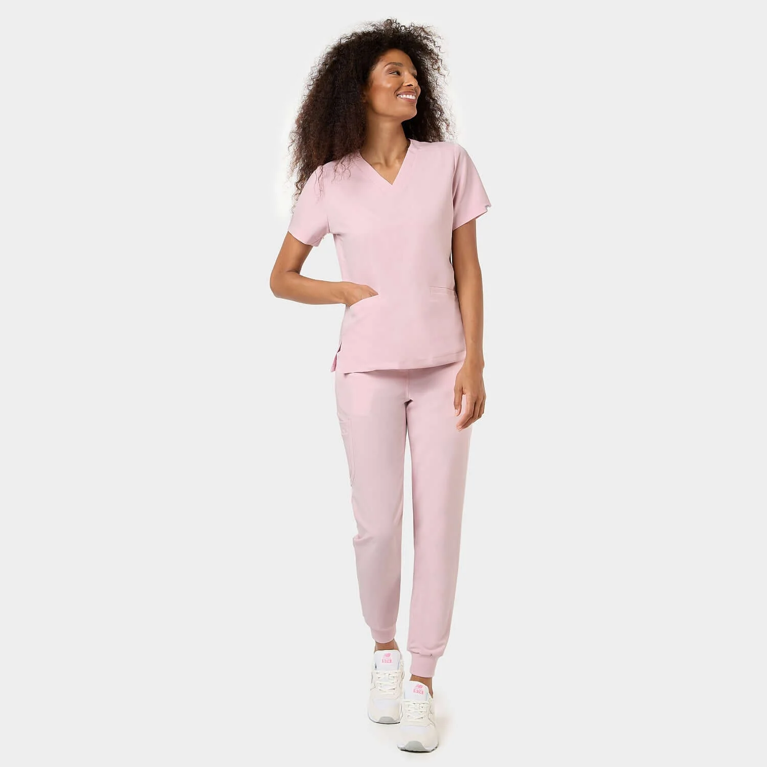Bluza medyczna EMILY scrubs - PASTEL PINK - Image 9