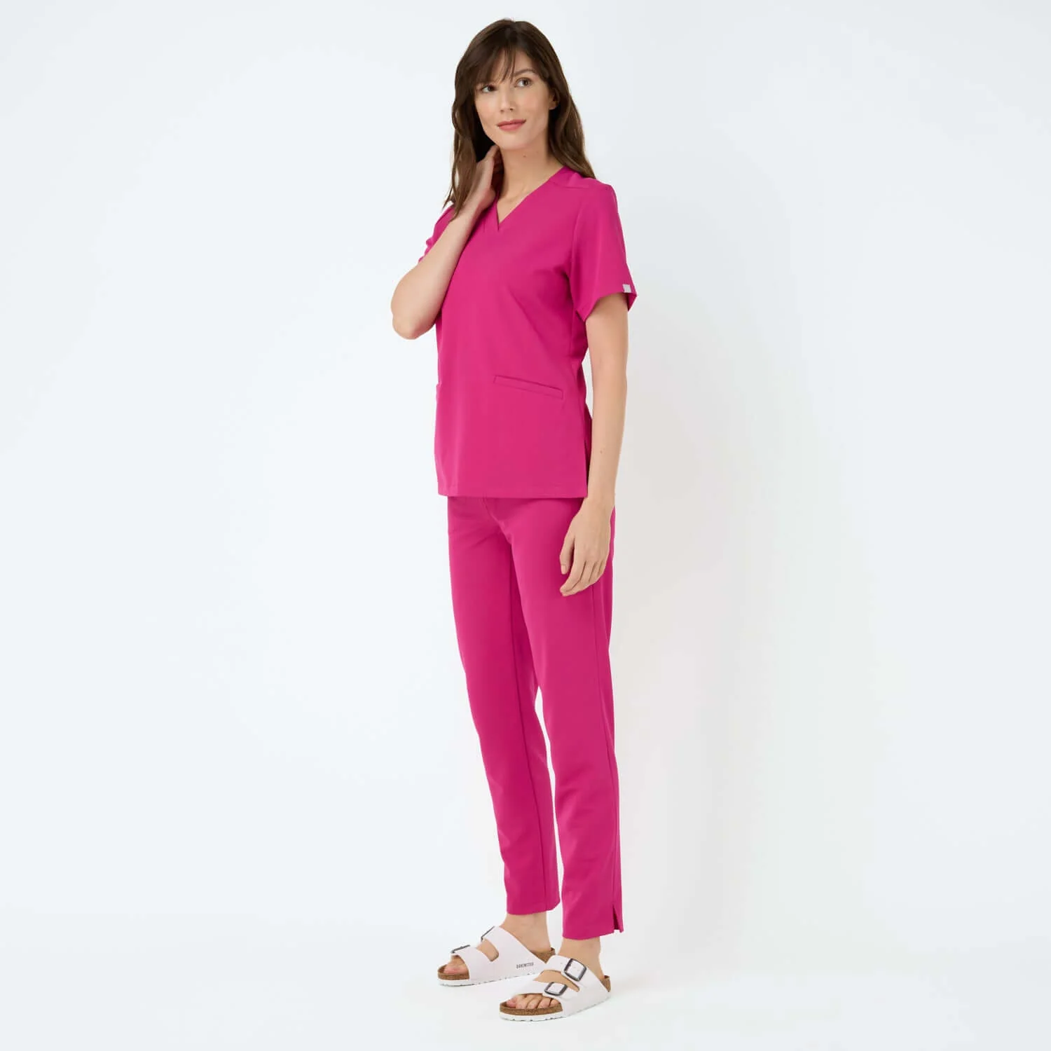Bluza medyczna EMILY scrubs - RASPBERRY SORBET - Image 6