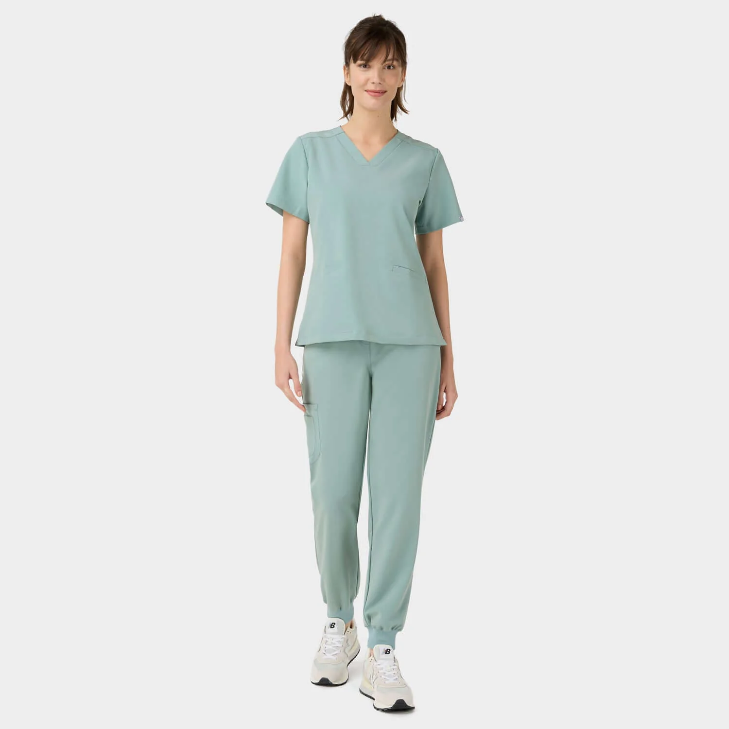 Bluza medyczna EMILY scrubs - SAGE GREEN - Image 7