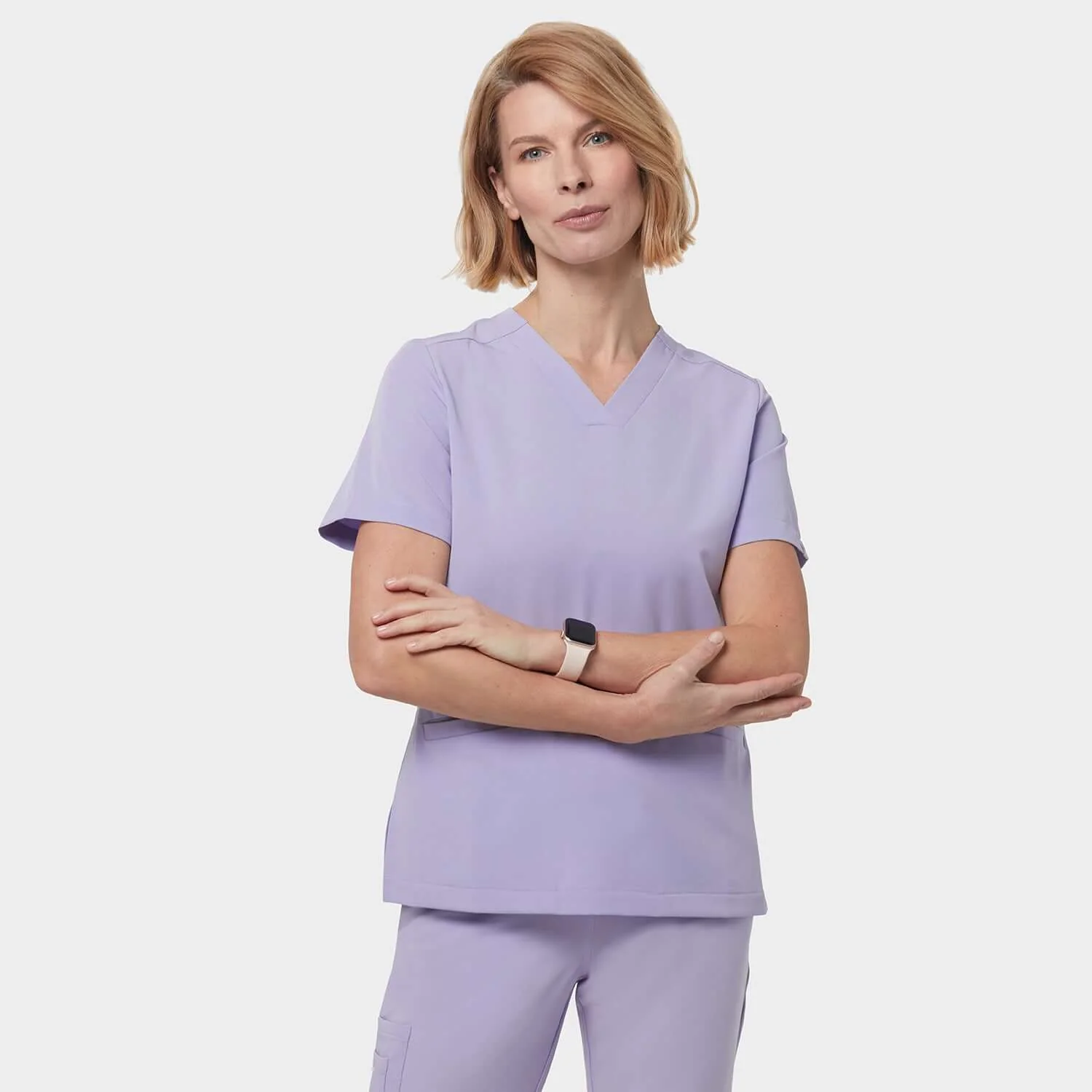 Bluza medyczna EMILY scrubs - SOFT LILAC - Image 2