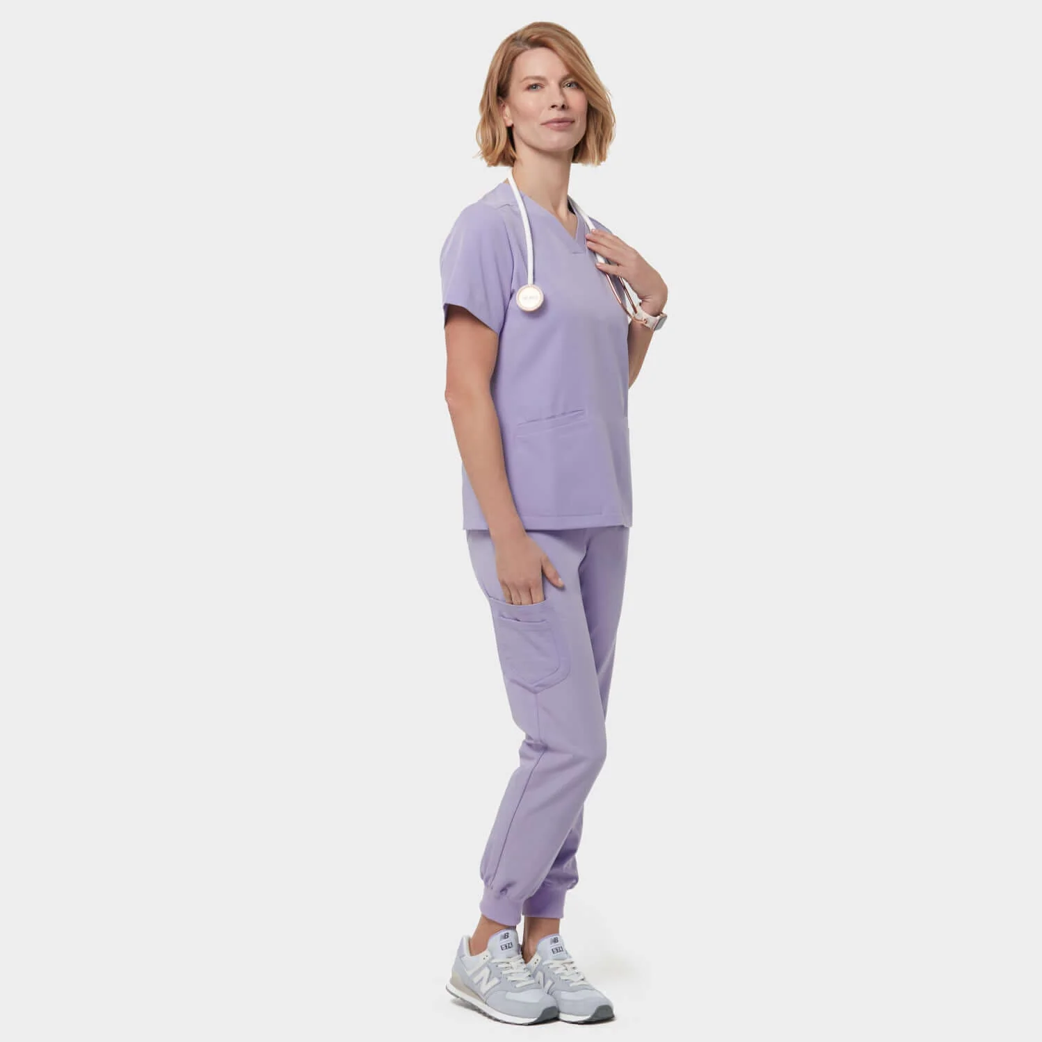 Bluza medyczna EMILY scrubs - SOFT LILAC - Image 3