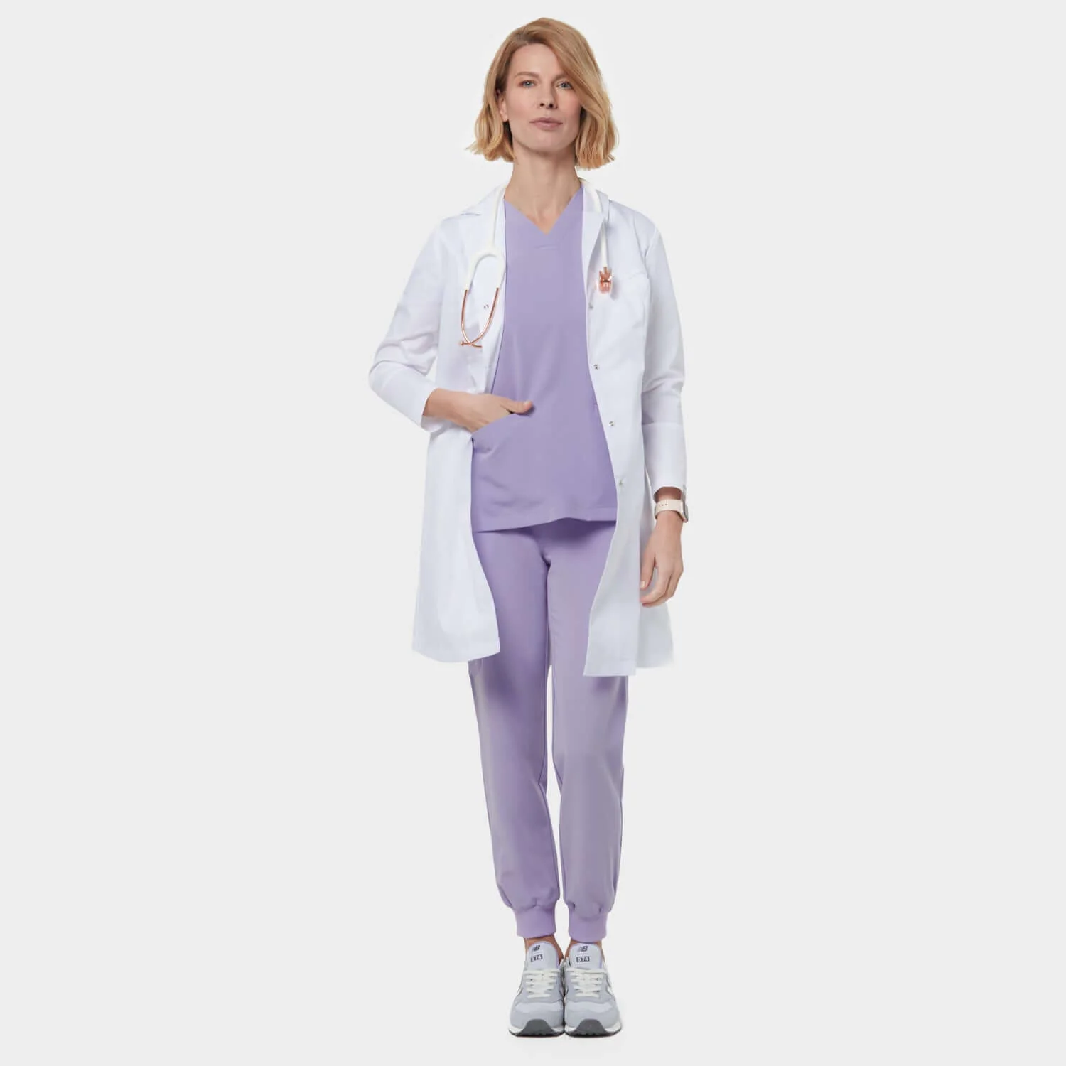 Bluza medyczna EMILY scrubs - SOFT LILAC - Image 5