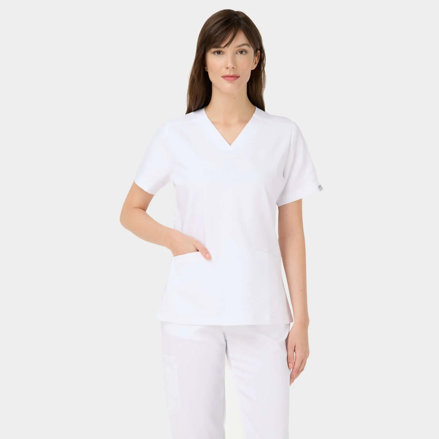 Bluza medyczna EMILY scrubs - WHITE - Image 3