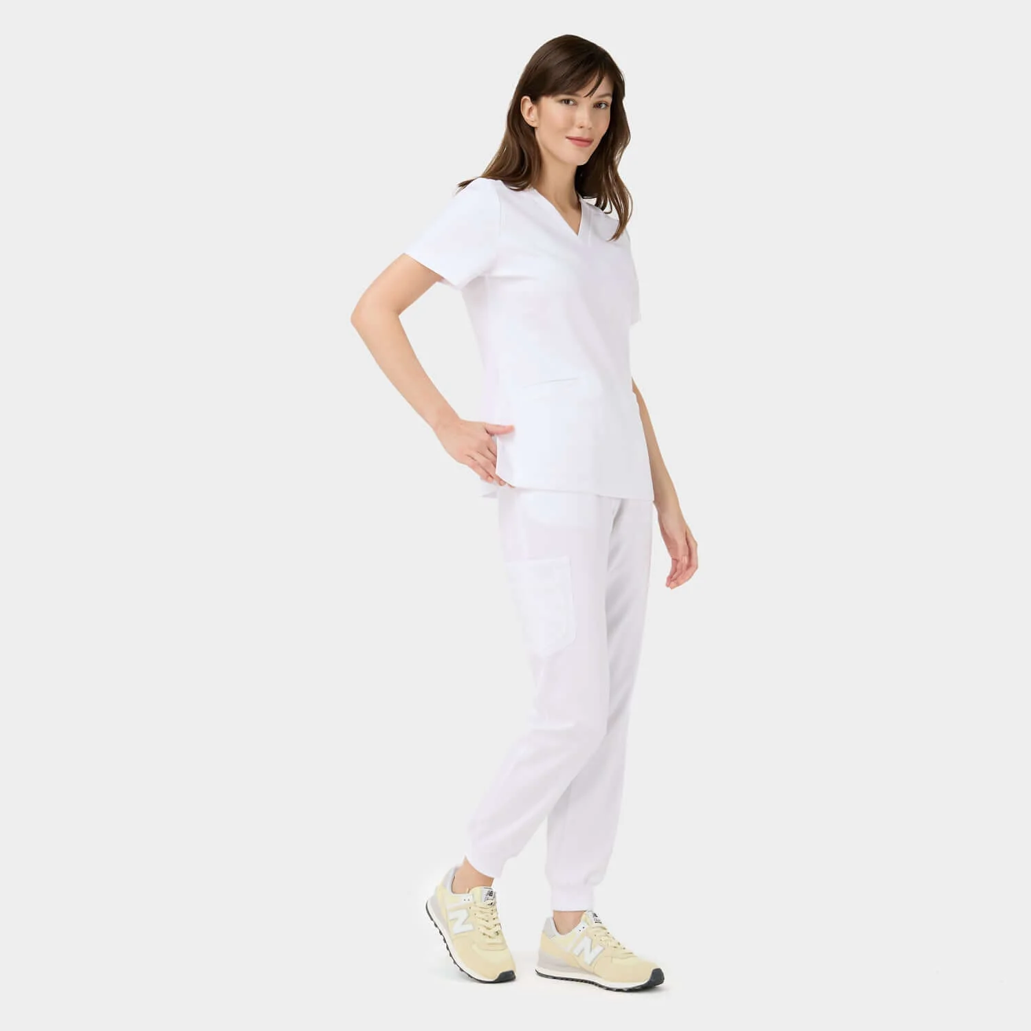 Bluza medyczna EMILY scrubs - WHITE - Image 4