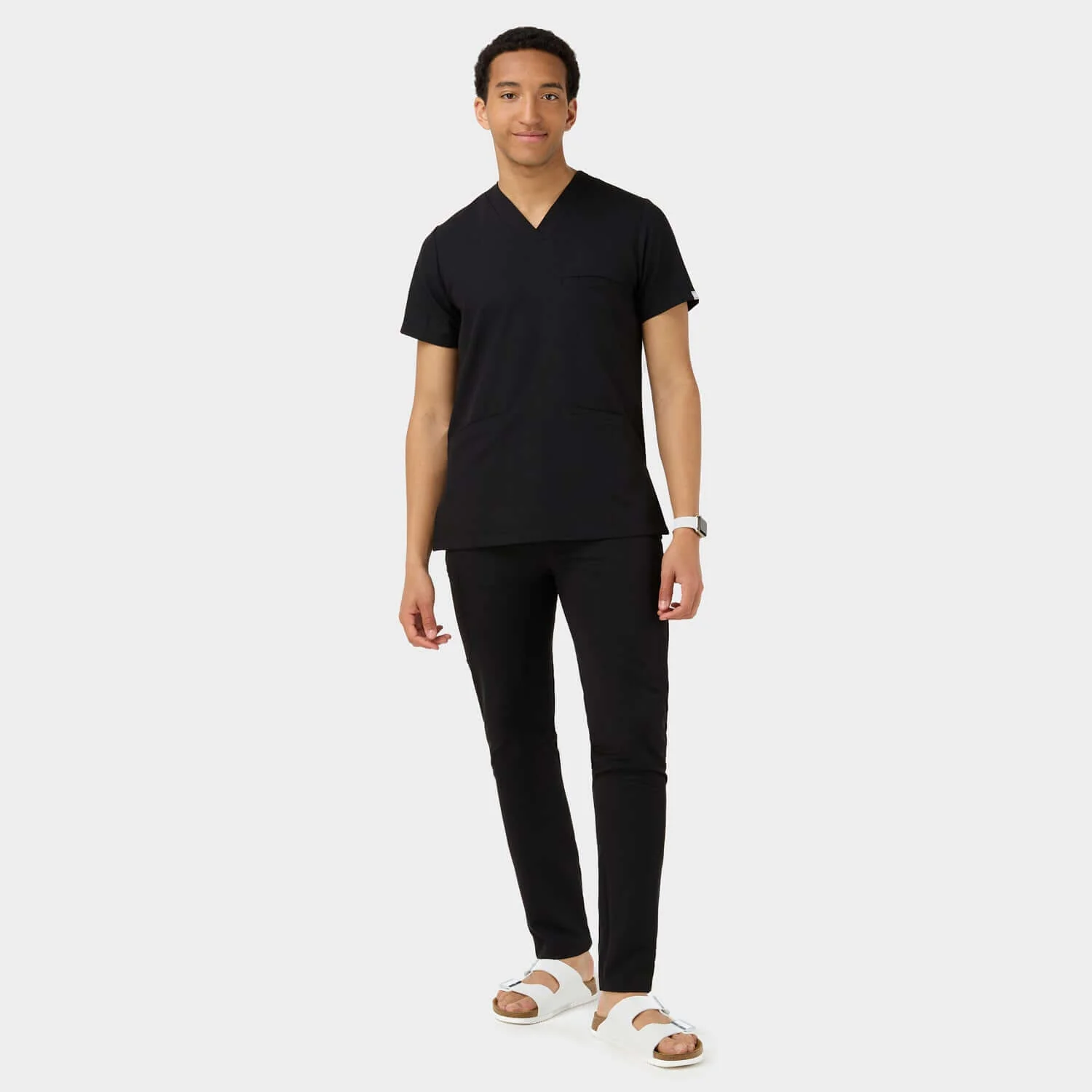 Bluza medyczna męska LOGAN - BLACK - Image 3