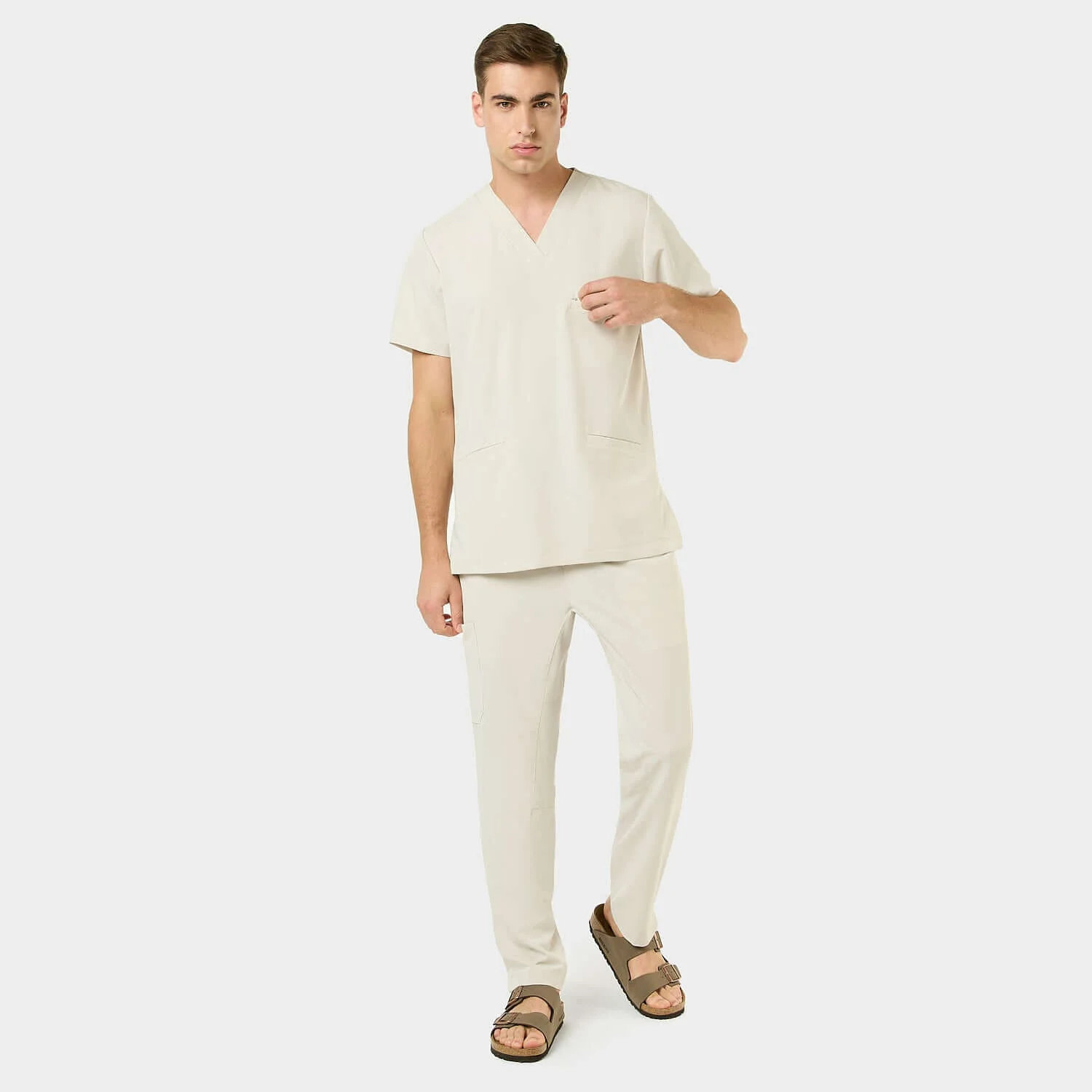 Bluza medyczna męska LOGAN - COCONUT - Image 3