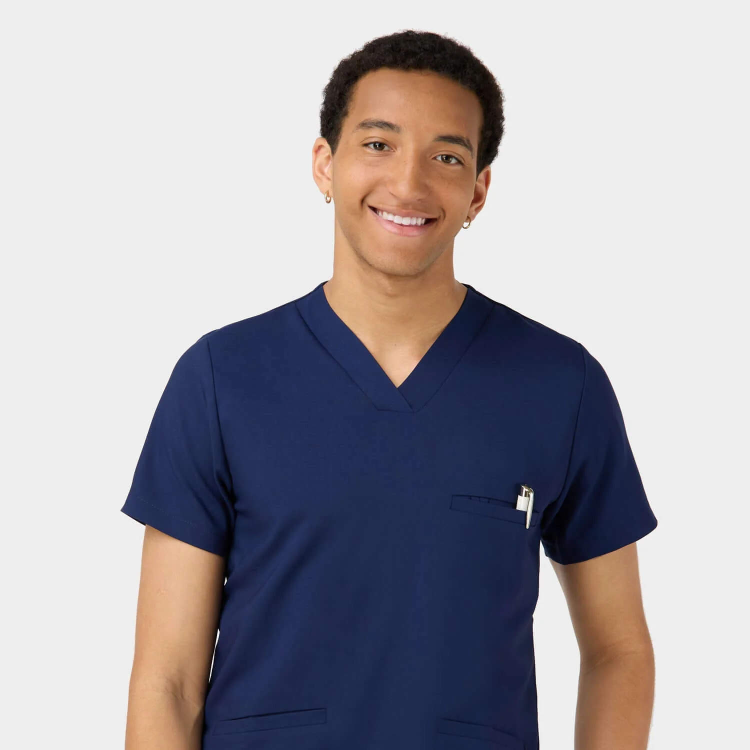 Bluza medyczna męska LOGAN - NAVY - Image 3