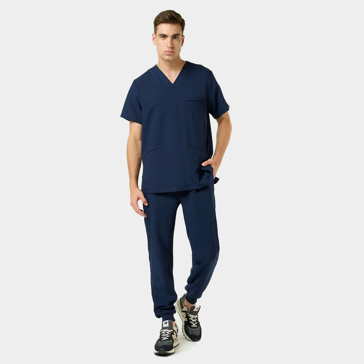 Bluza medyczna męska LOGAN - NAVY - Image 7