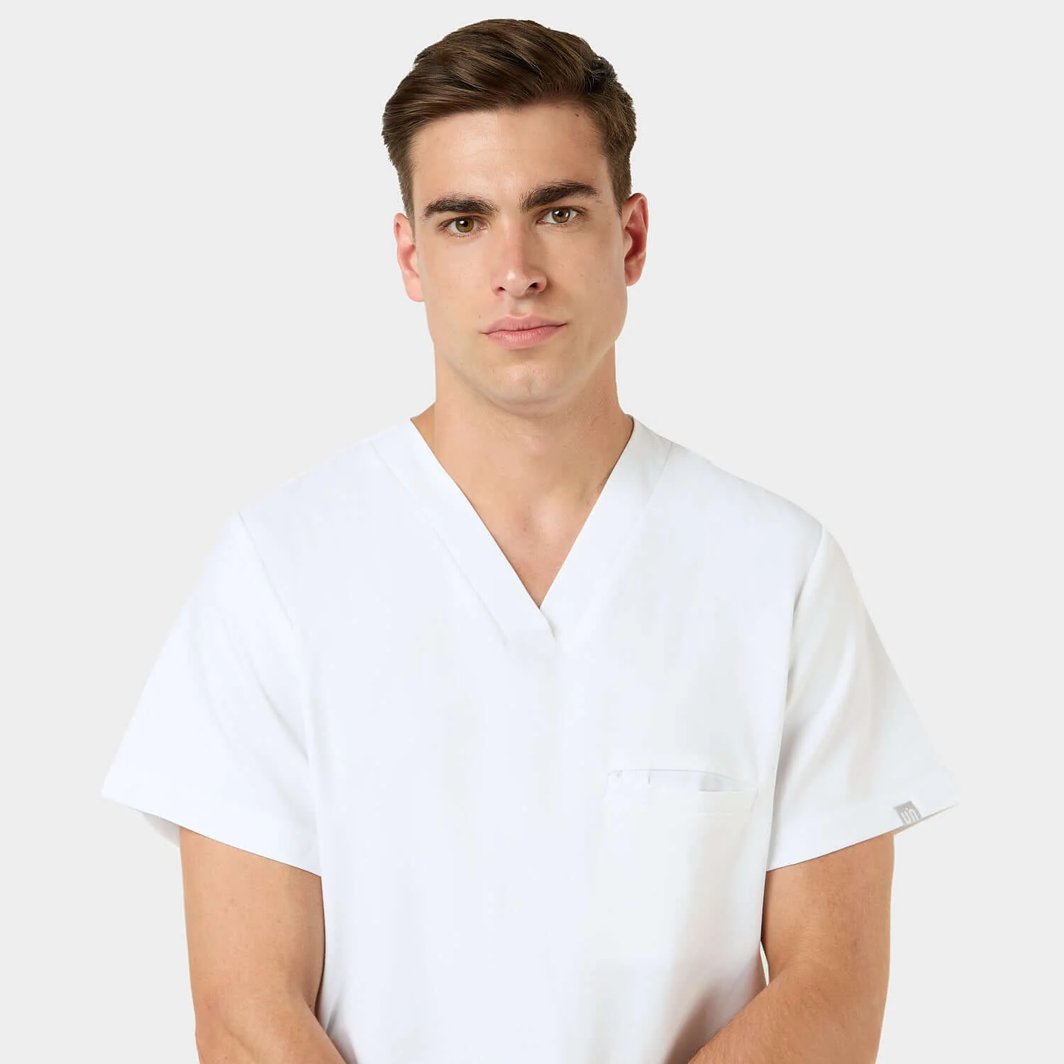 Bluza medyczna męska LOGAN - WHITE - Image 5
