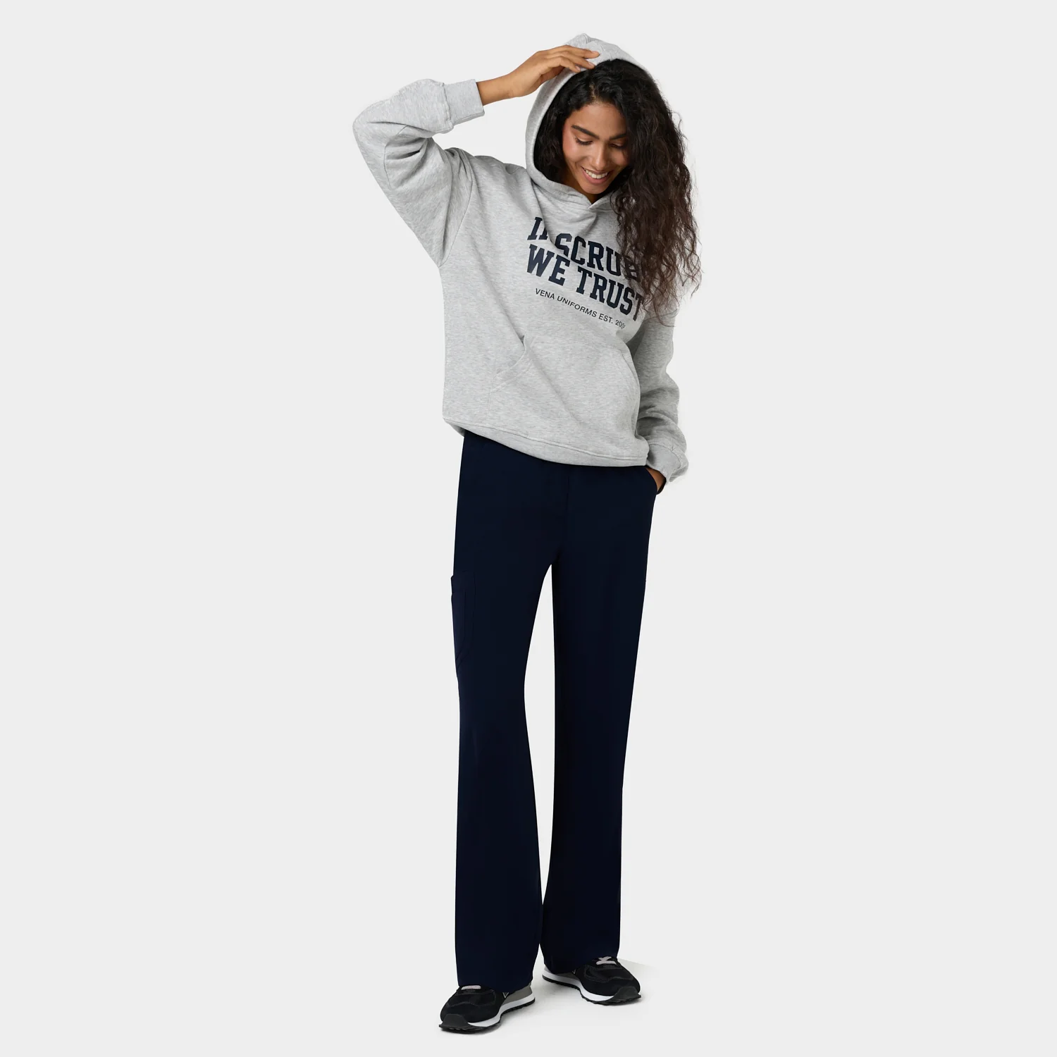 Bluza z kapturem GRAY/NAVY